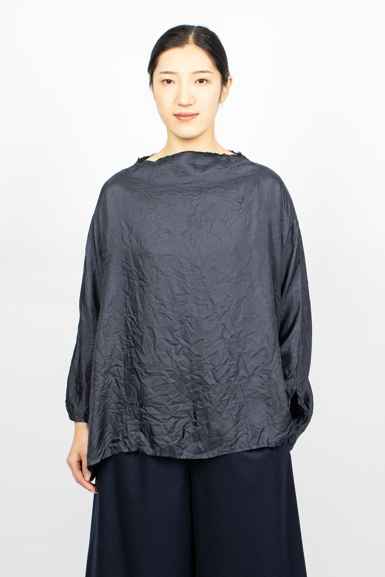 Lunedi Washed Shirt Navy Blue