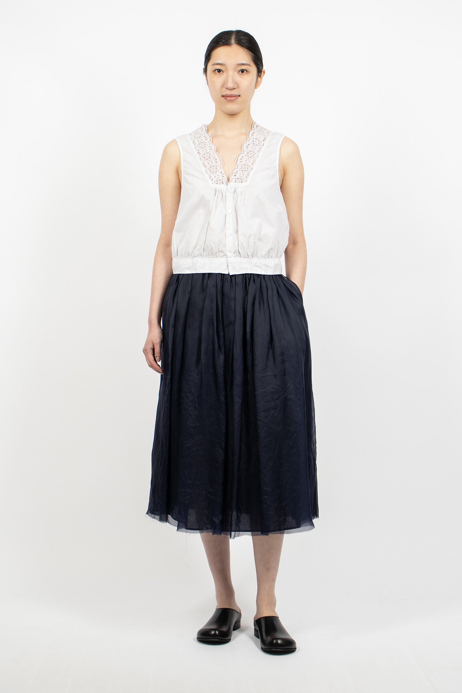 Lace Gilet Light Ink