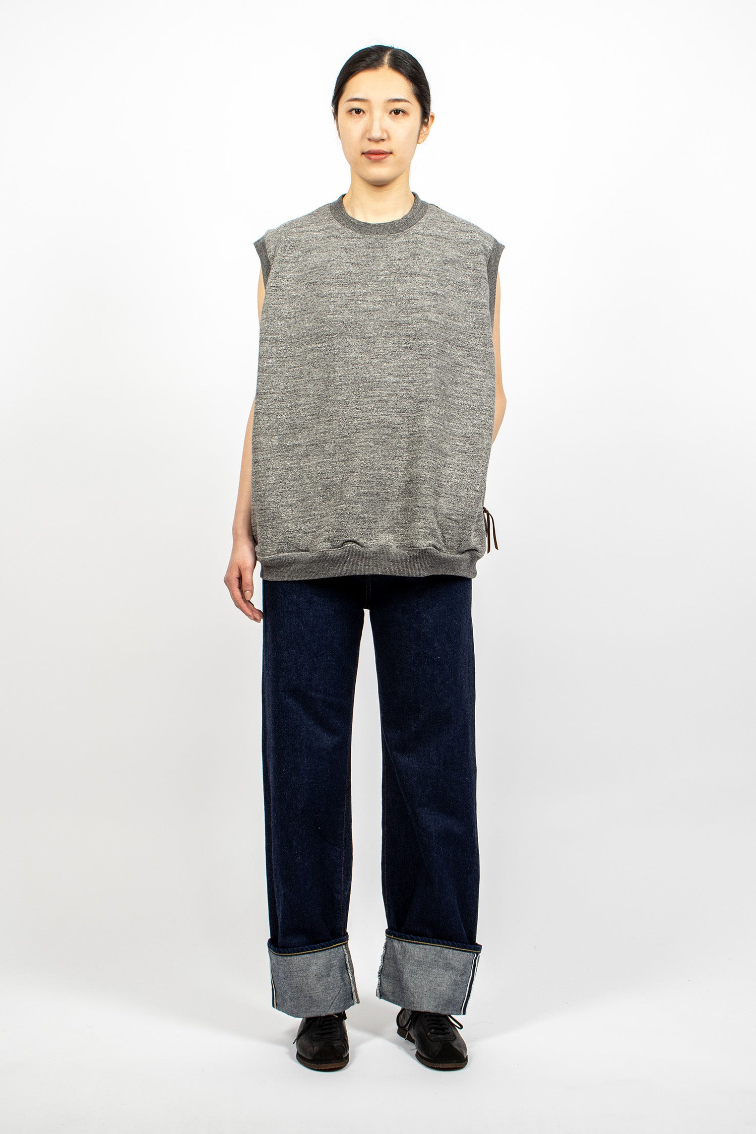 Kountry Patchwork Big Vest Charcoal