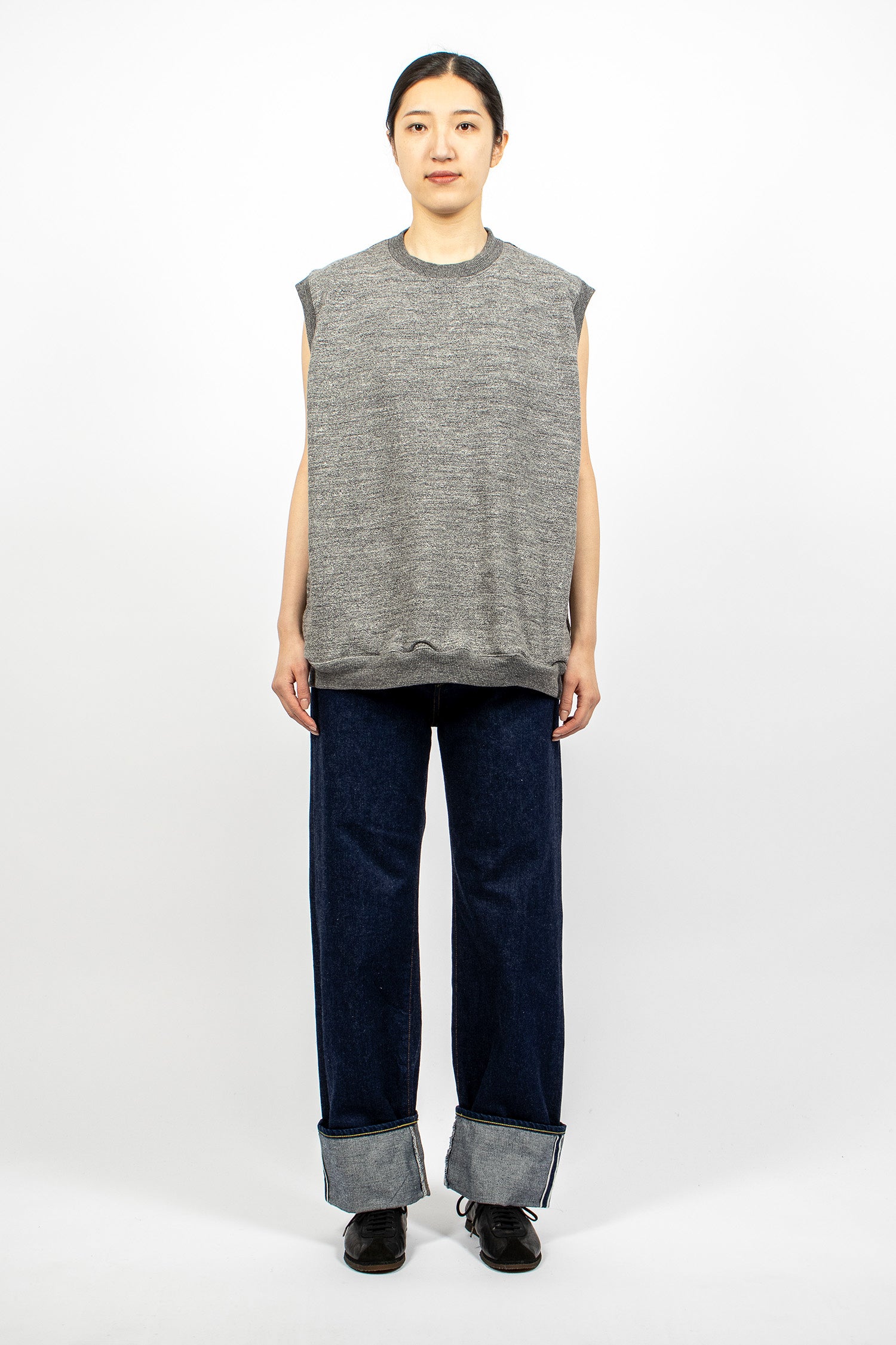 Kountry Patchwork Big Vest Charcoal