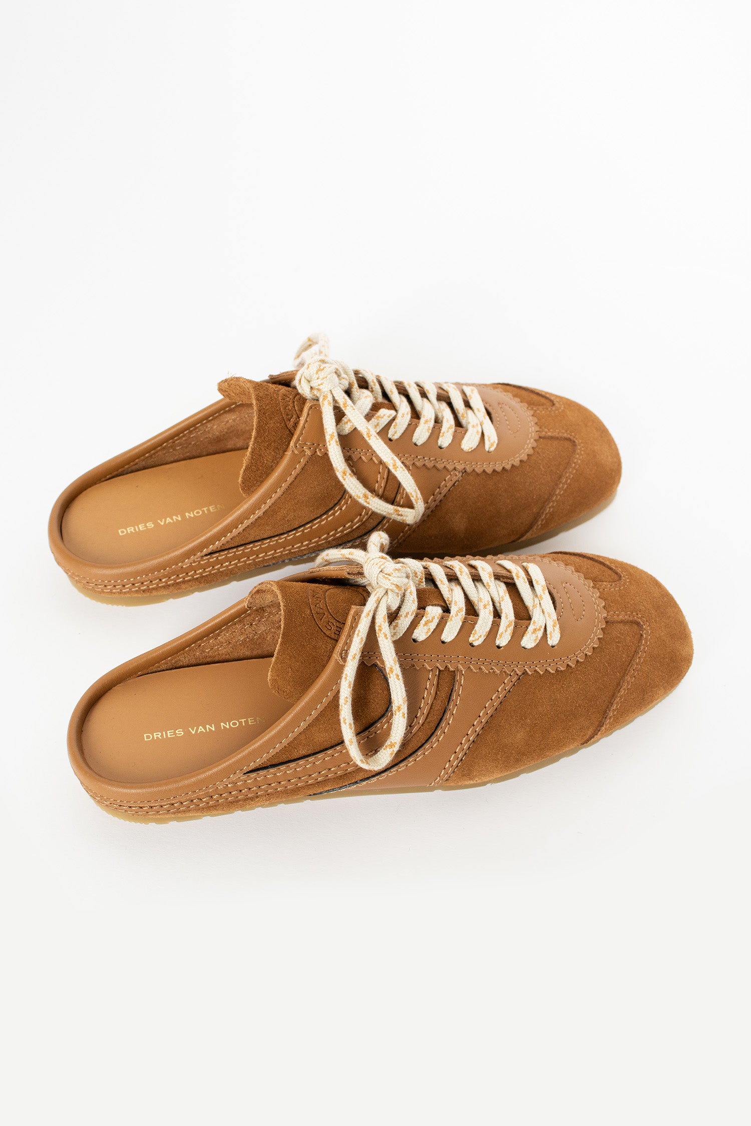 Marathon Suede Sneaker Mules Tan