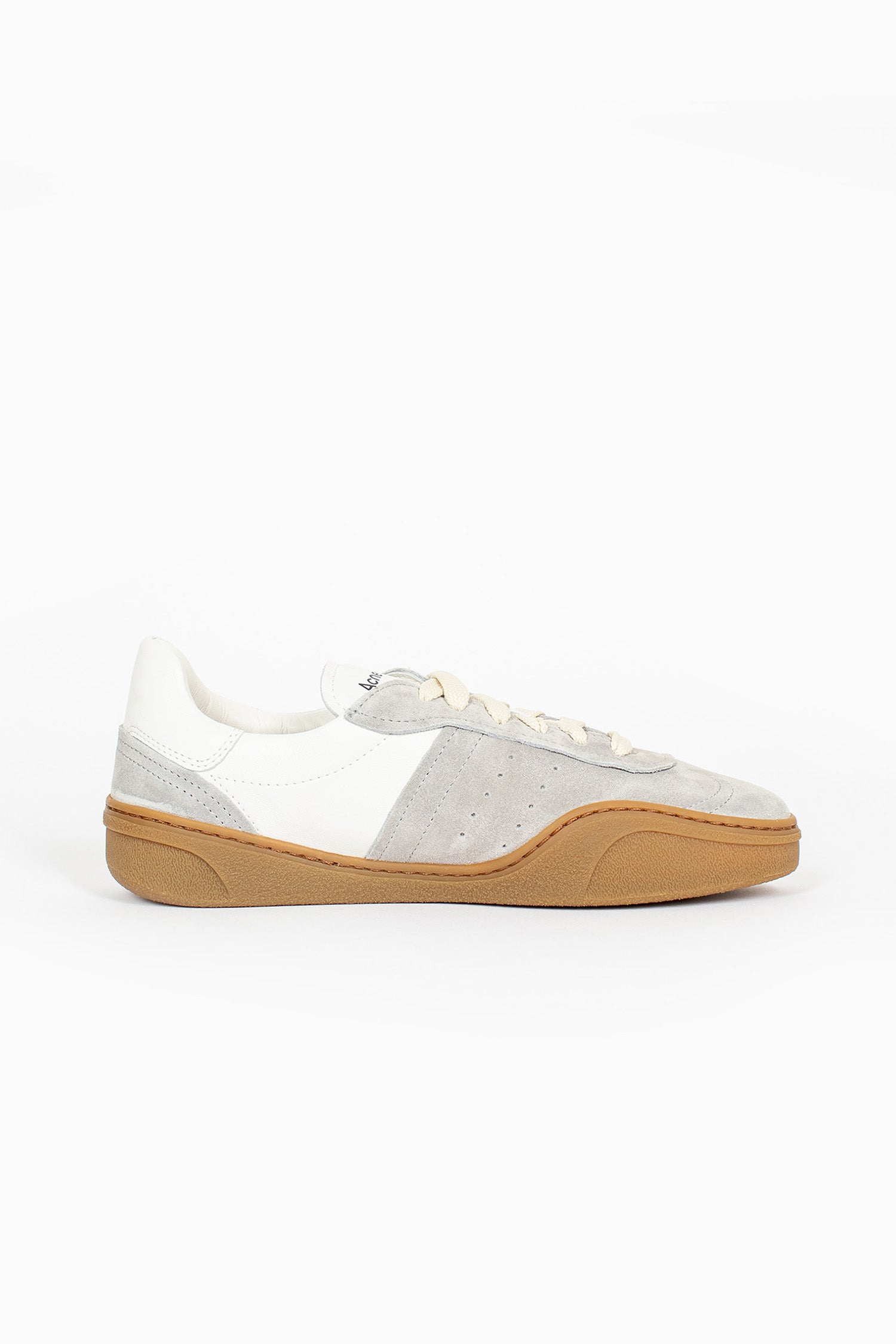 Lace Up Sneakers White/Brown