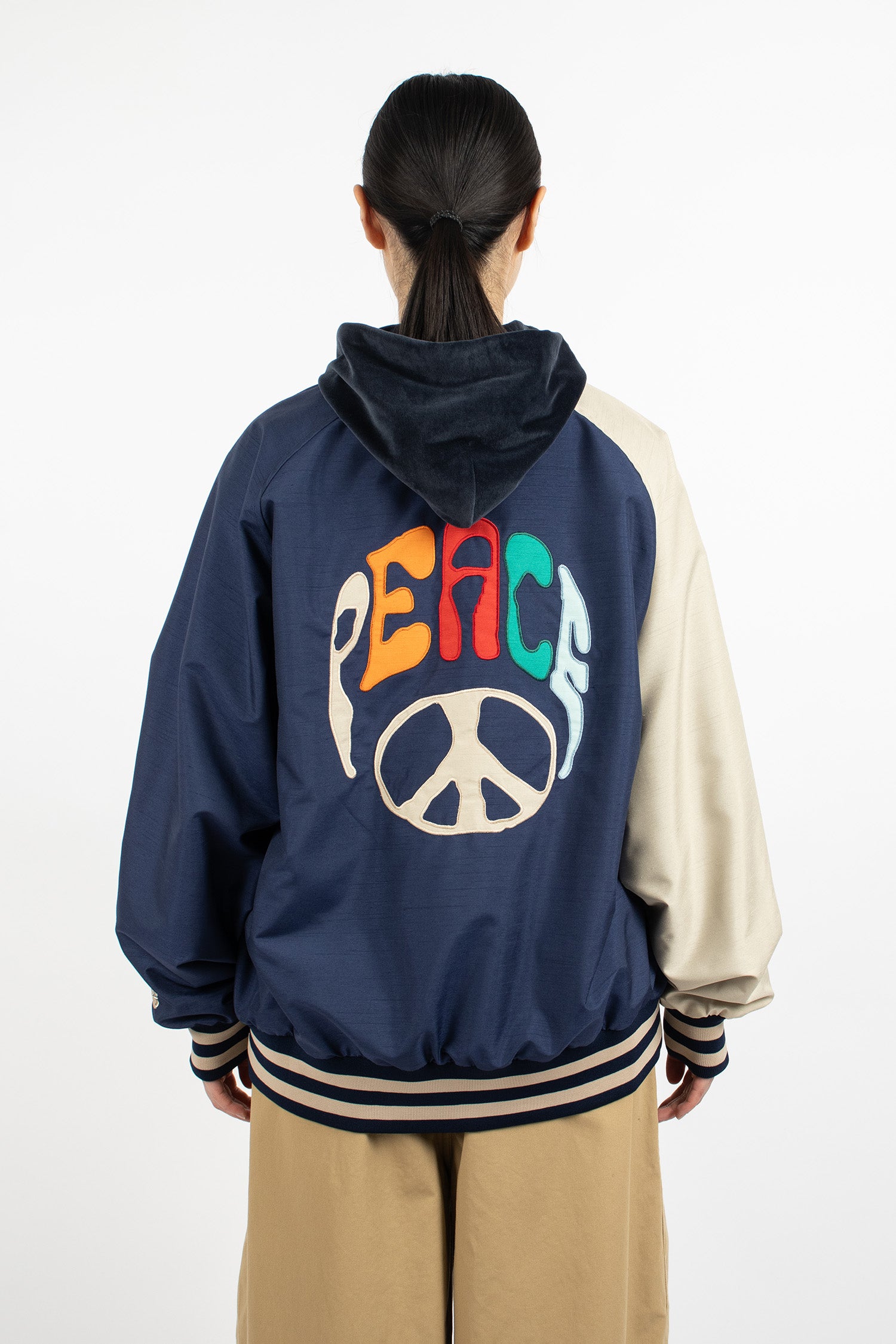 ジャケット・アウター vintage Stadium Jacket MADE IN JAPAN Stadium Jacket – Navy Sateen | Needles | Nepenthes London