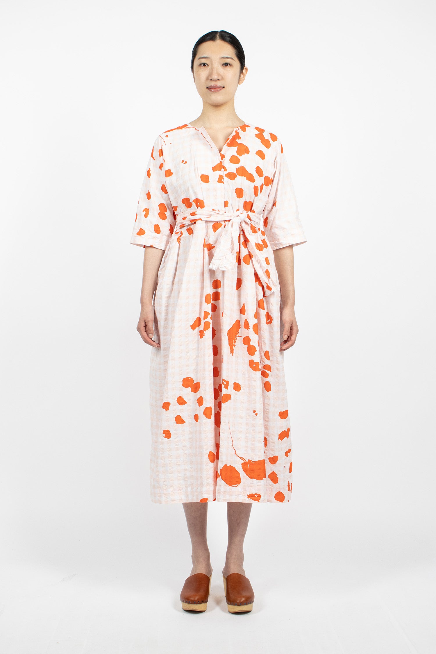 Operaio Washed Dress Corallo Scuro Drawing