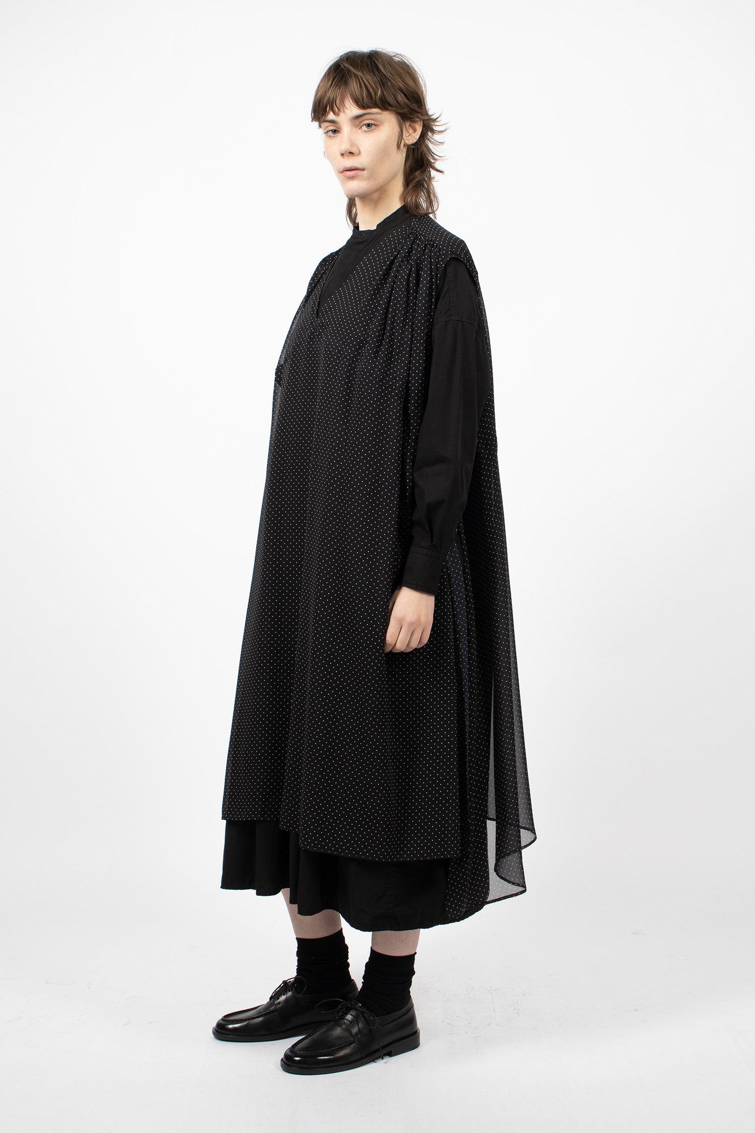 Drawstring Gilet Dress Midnight