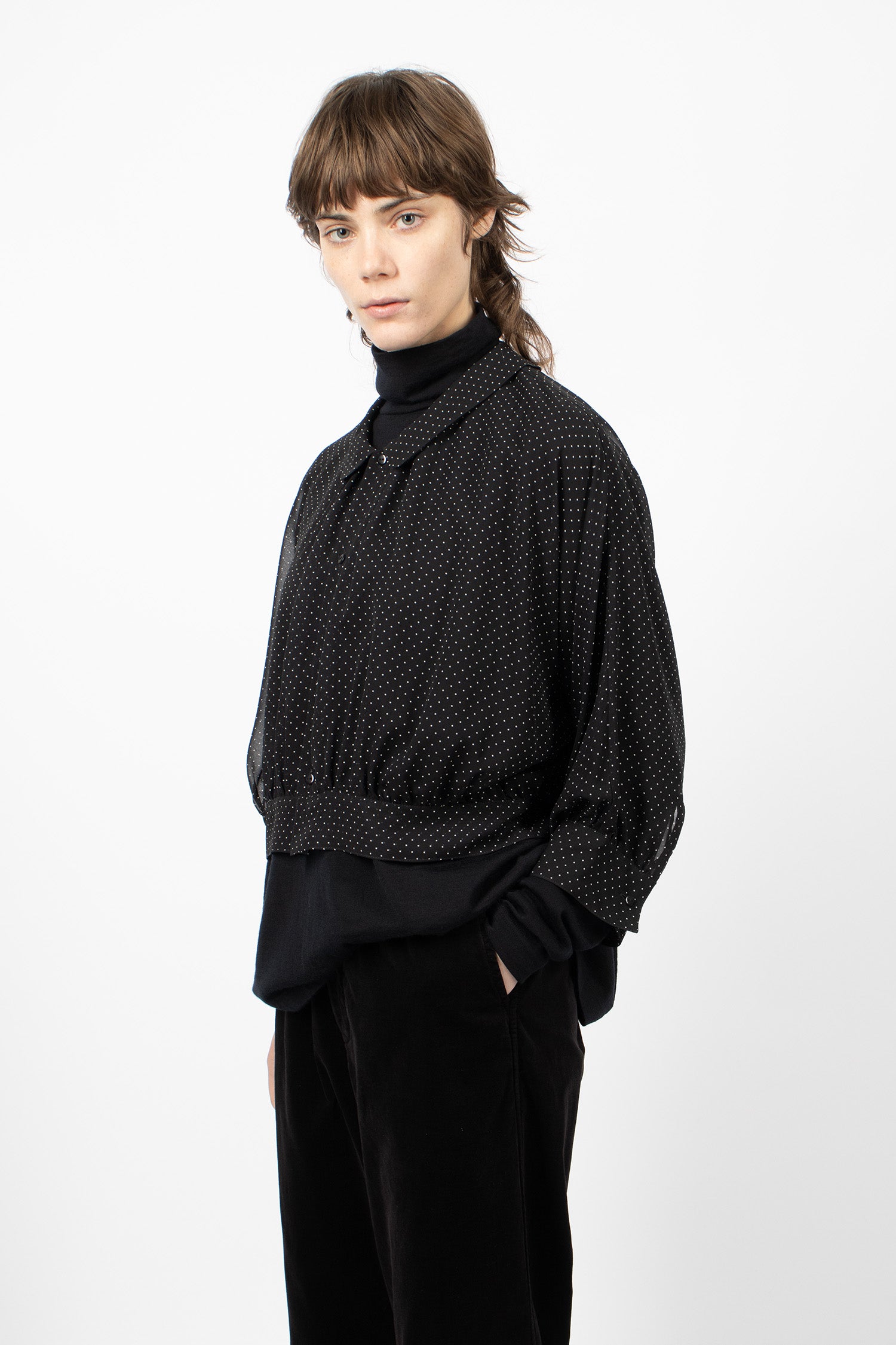 Silk Bolero Blouse Midnight