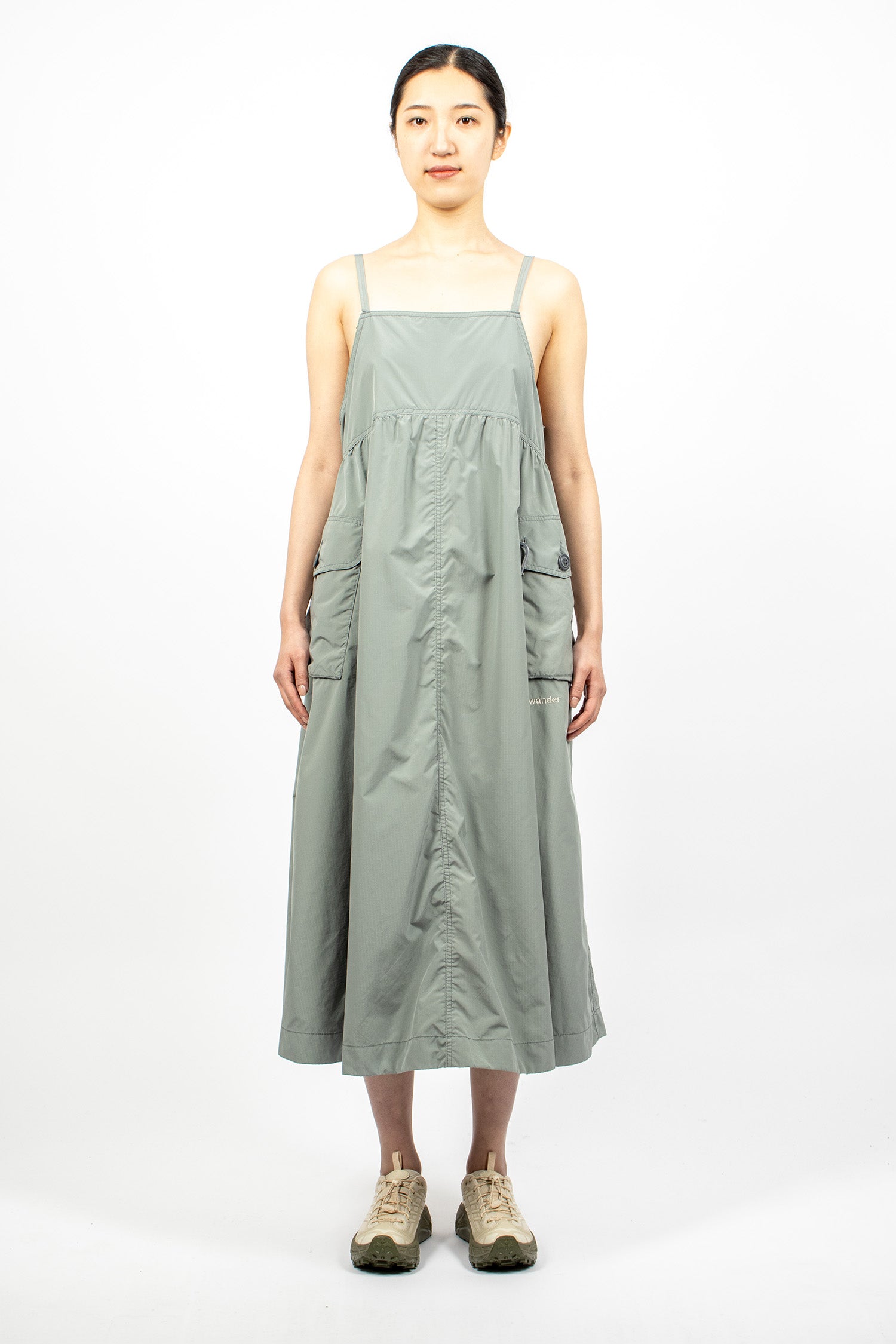 Oversized Cargo Dress Light Sage