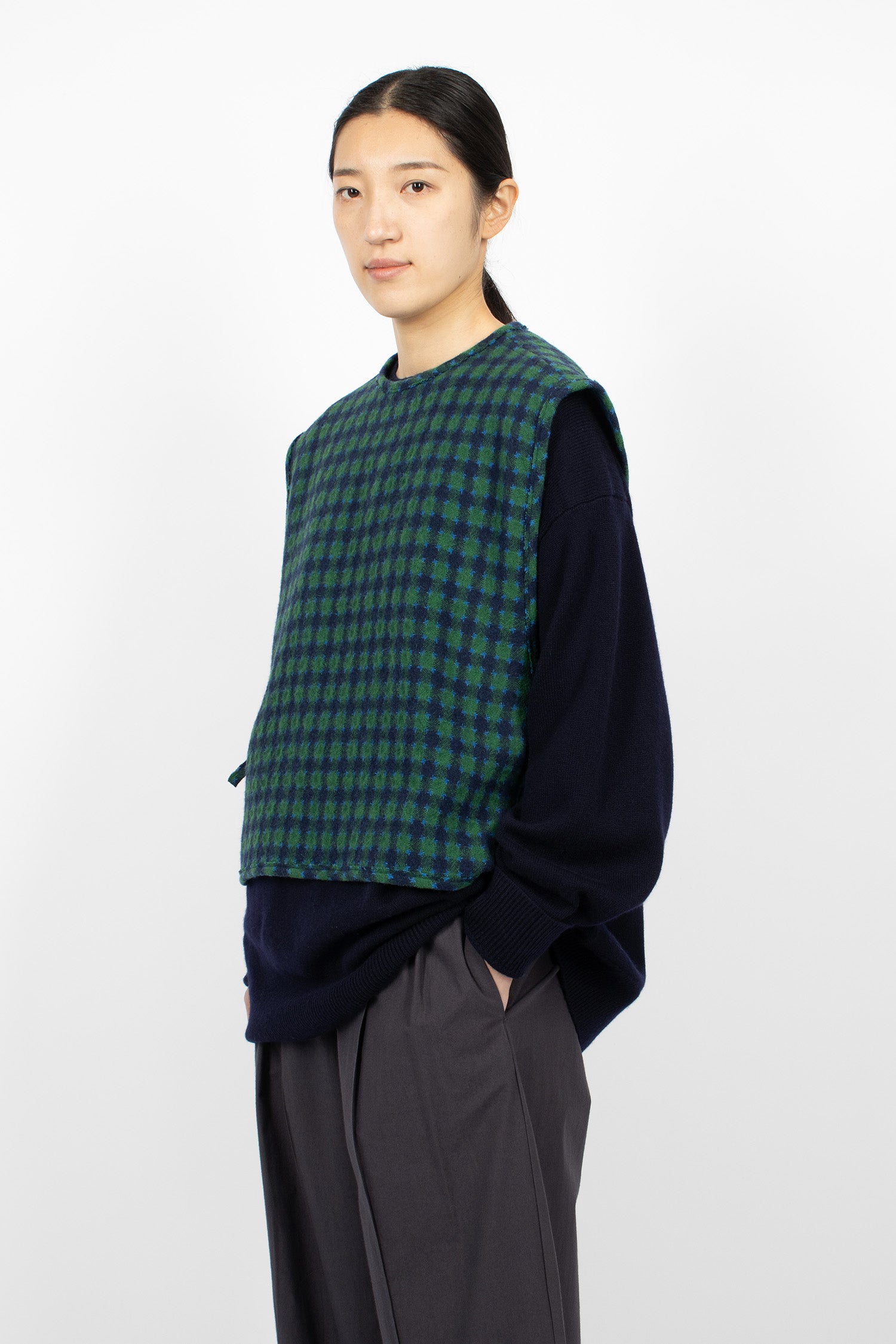 Strik Vest Navy Check