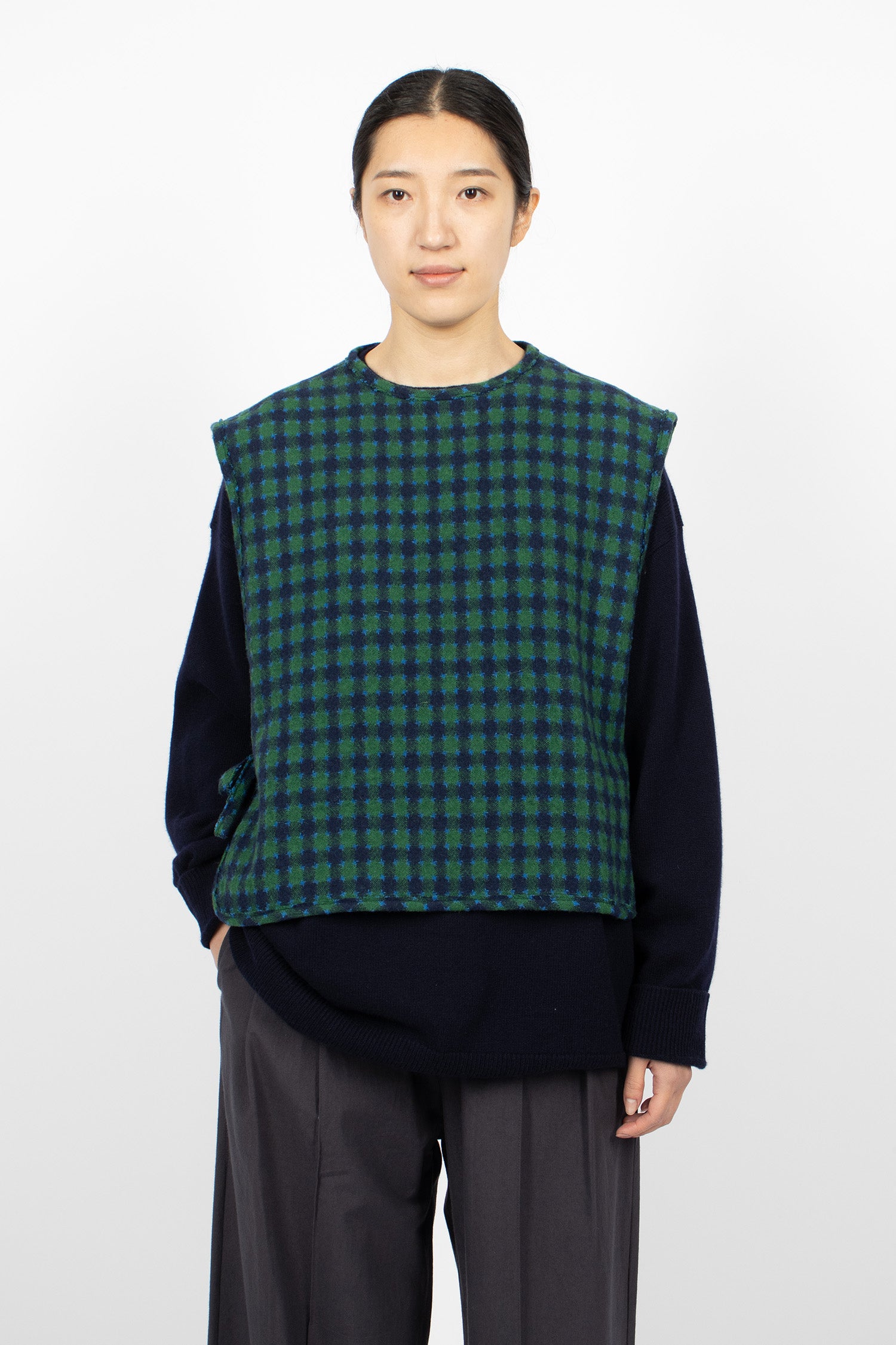 Strik Vest Navy Check