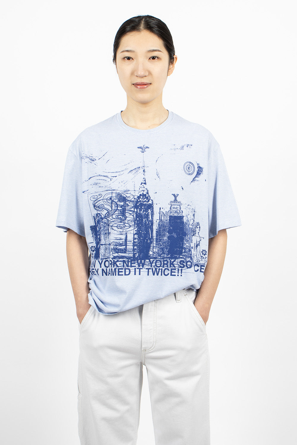 NY Big T-Shirt Blue/White Stripe