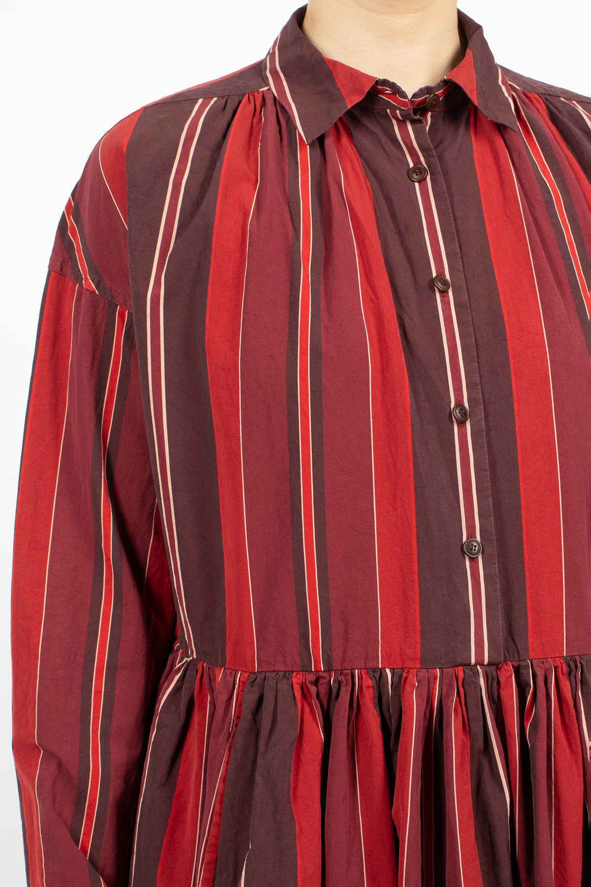 Yukari Dress Red Stripes