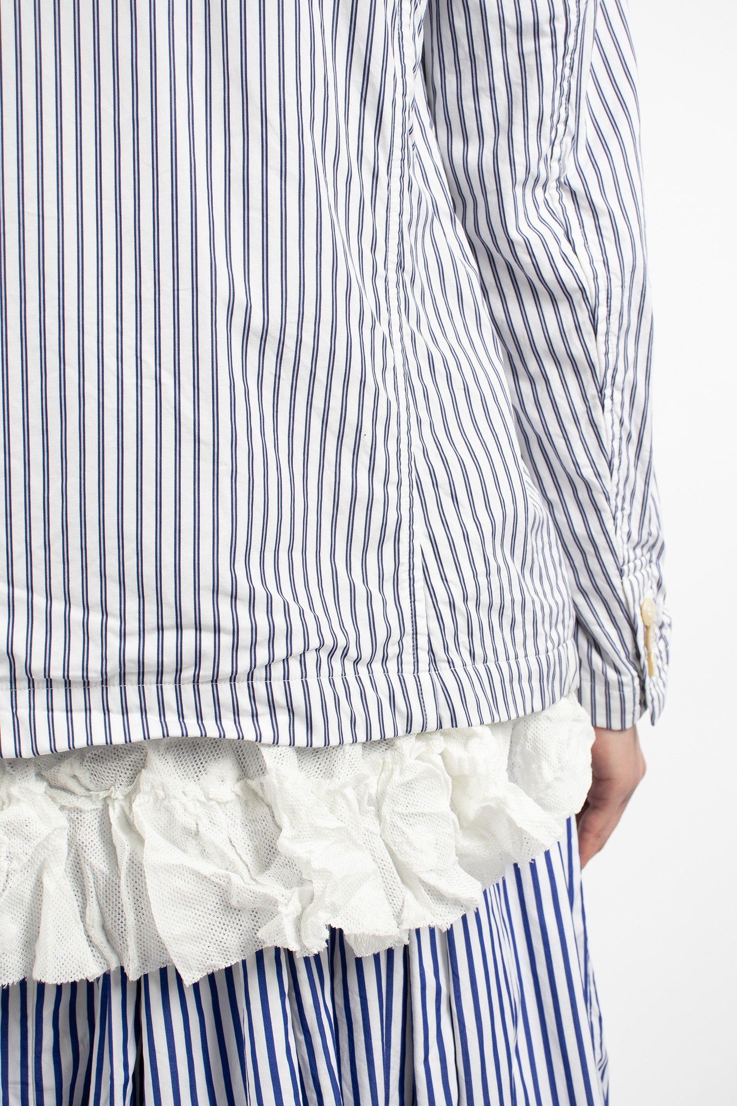 Stripe Blazer Jacket White/Navy/Sax