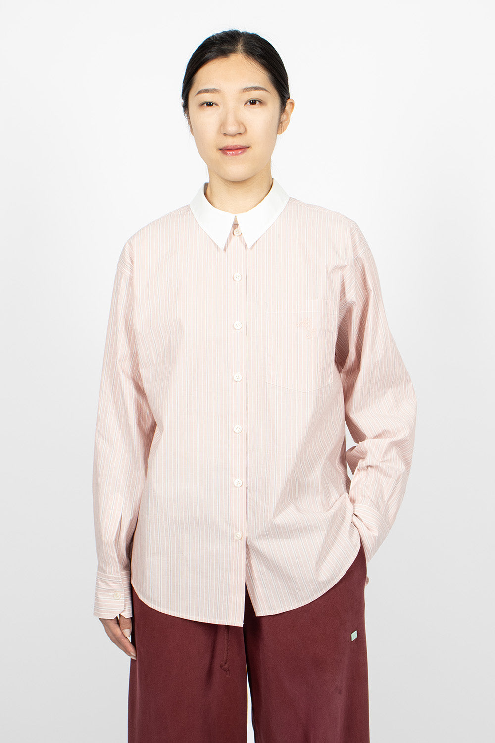 Reverse Shirt Pink Stripe