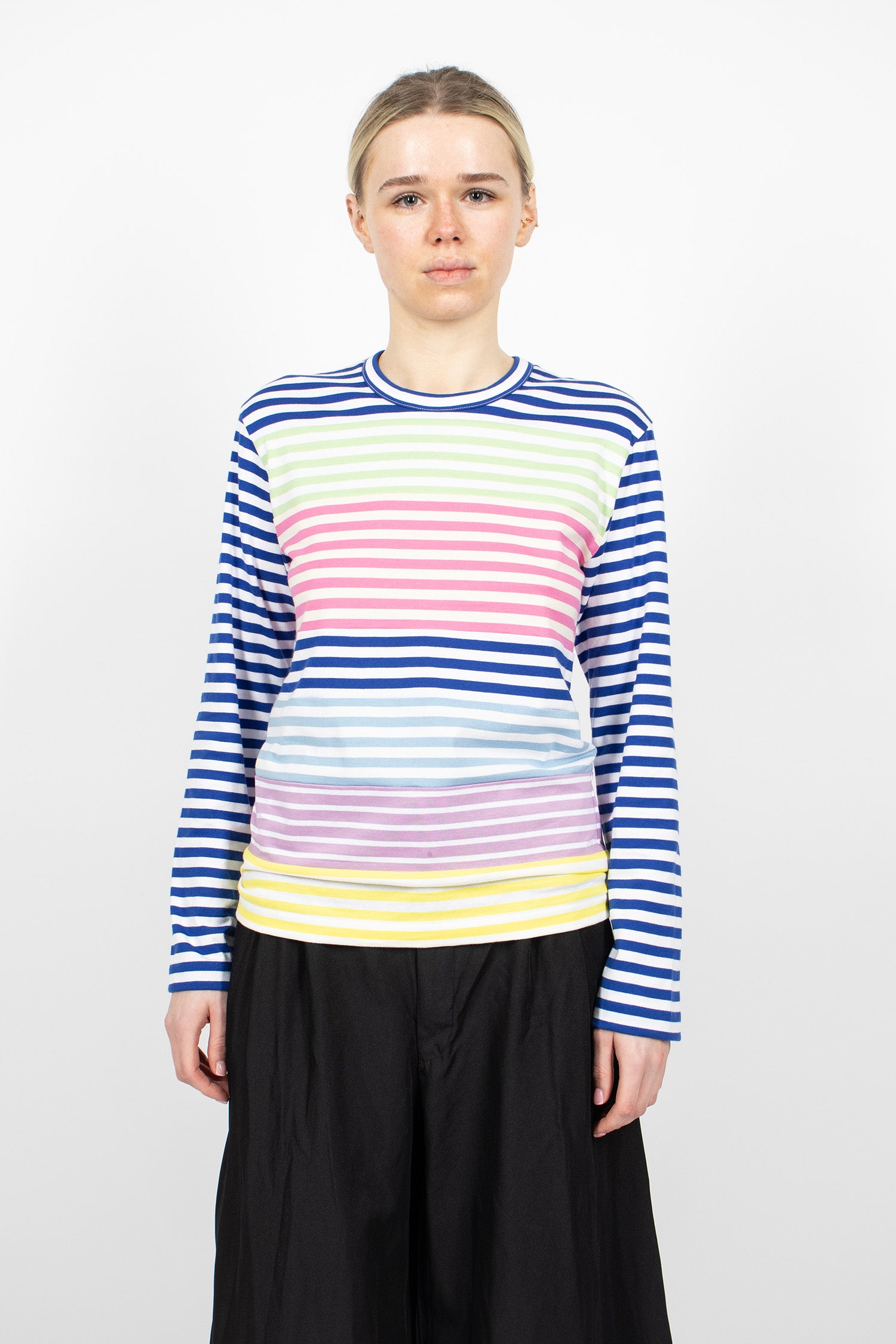 Patchwork L/S T-Shirt Multi Stripe