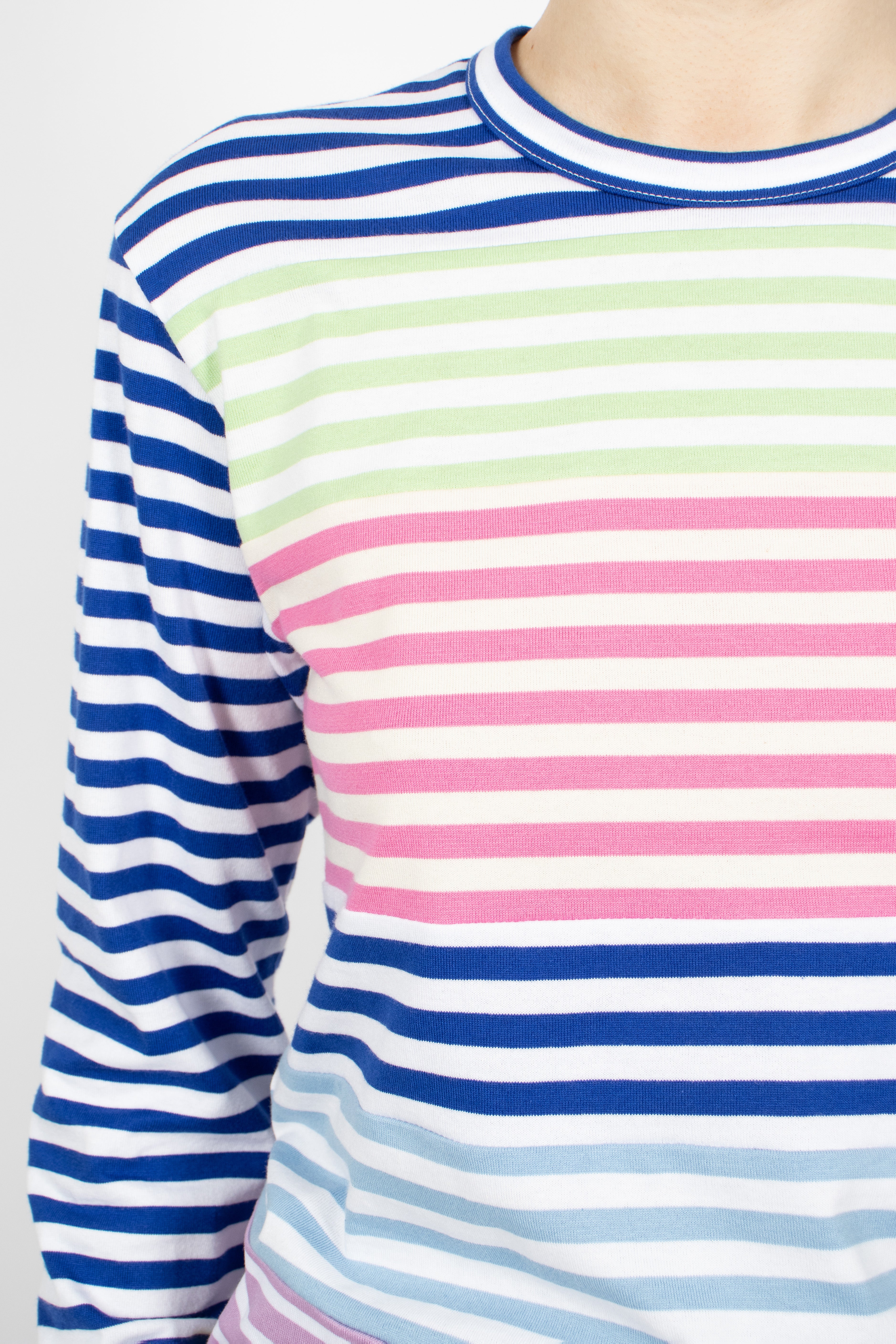Patchwork L/S T-Shirt Multi Stripe