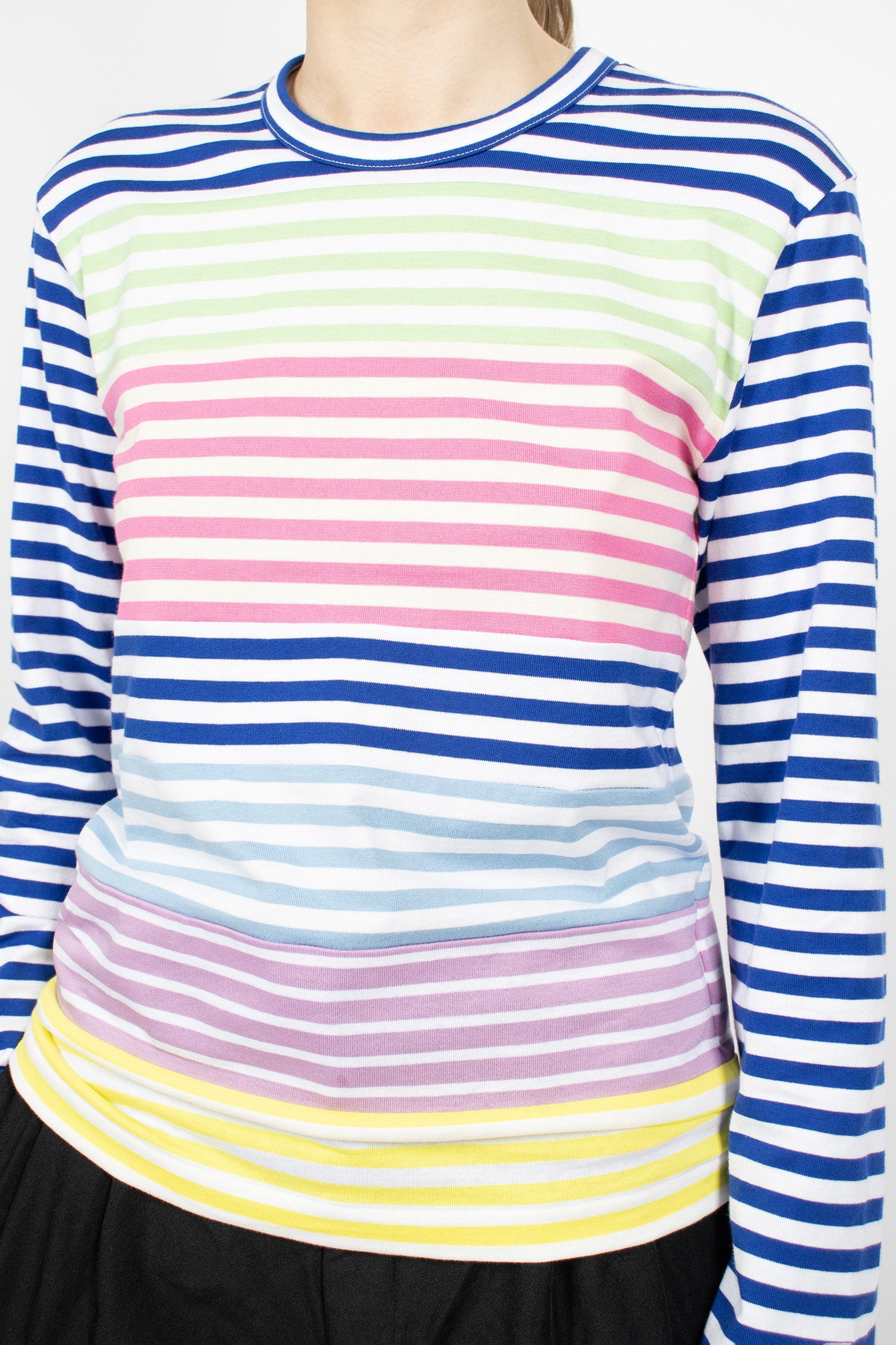 Patchwork L/S T-Shirt Multi Stripe