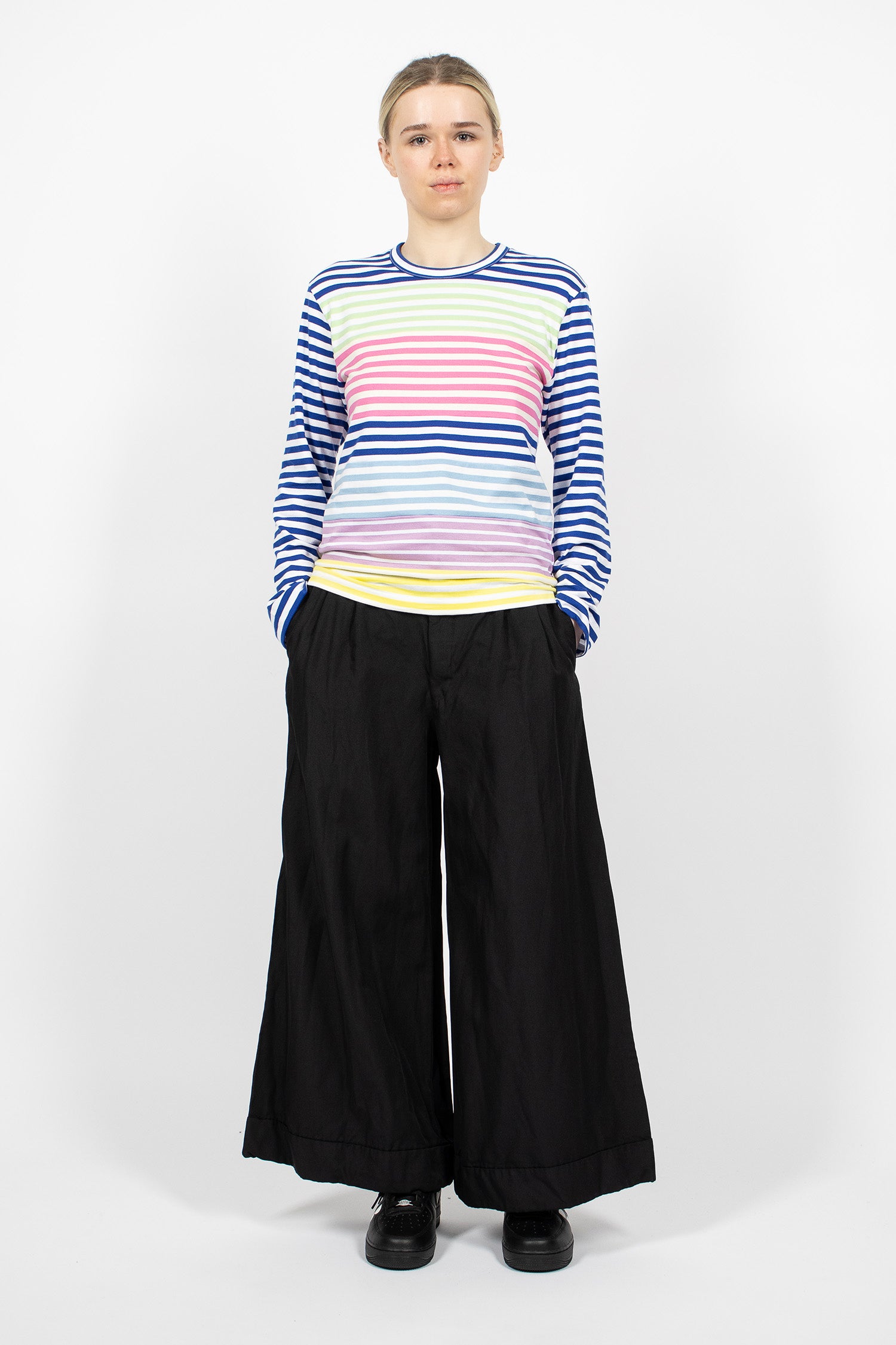 Patchwork L/S T-Shirt Multi Stripe