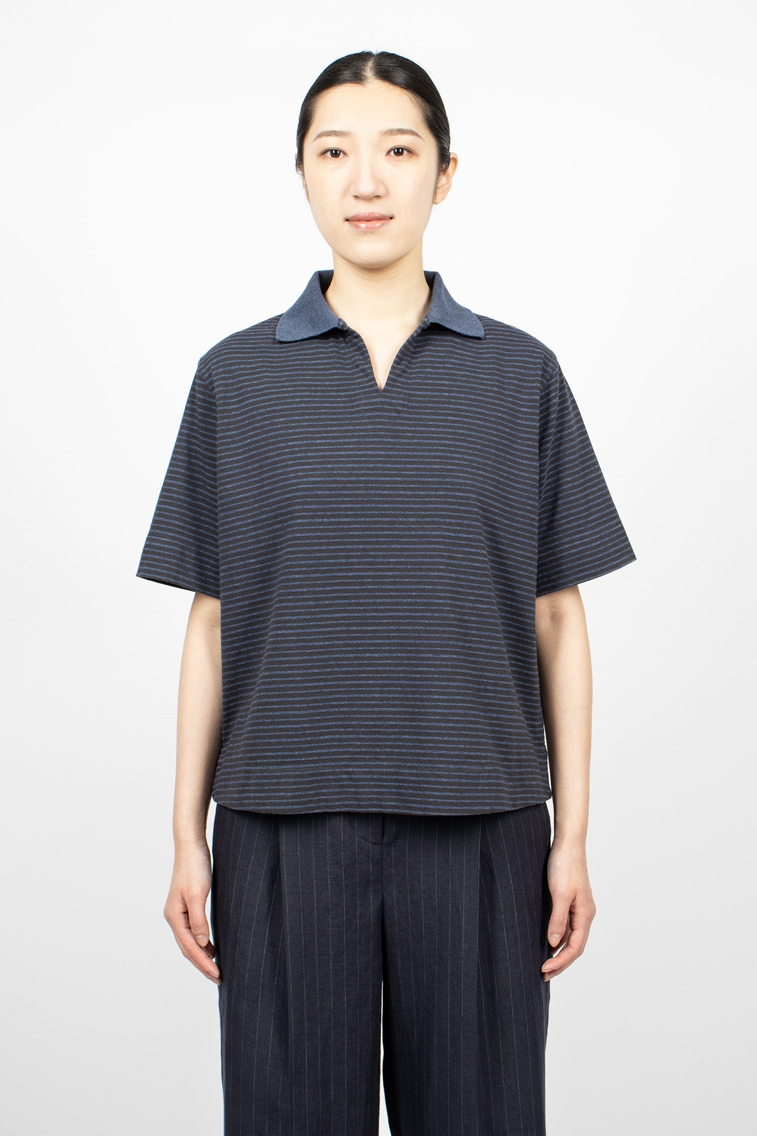 Boxy Polo Indigo/Ink