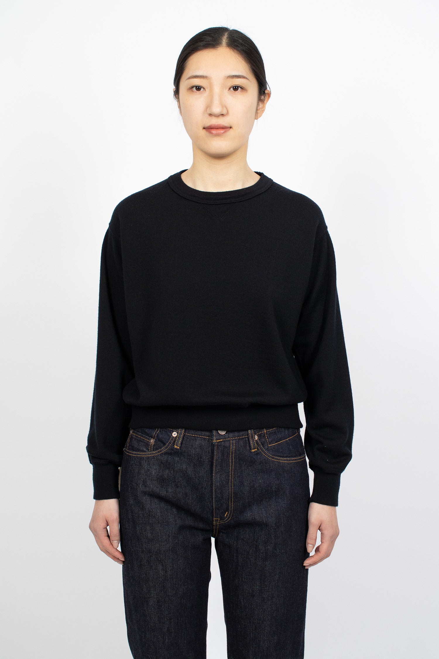 Carree L/S Knit Sweatshirt Black
