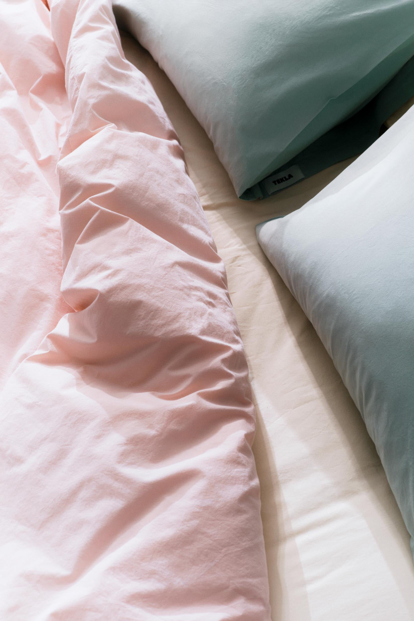Percale King Duvet Cover Petal Pink