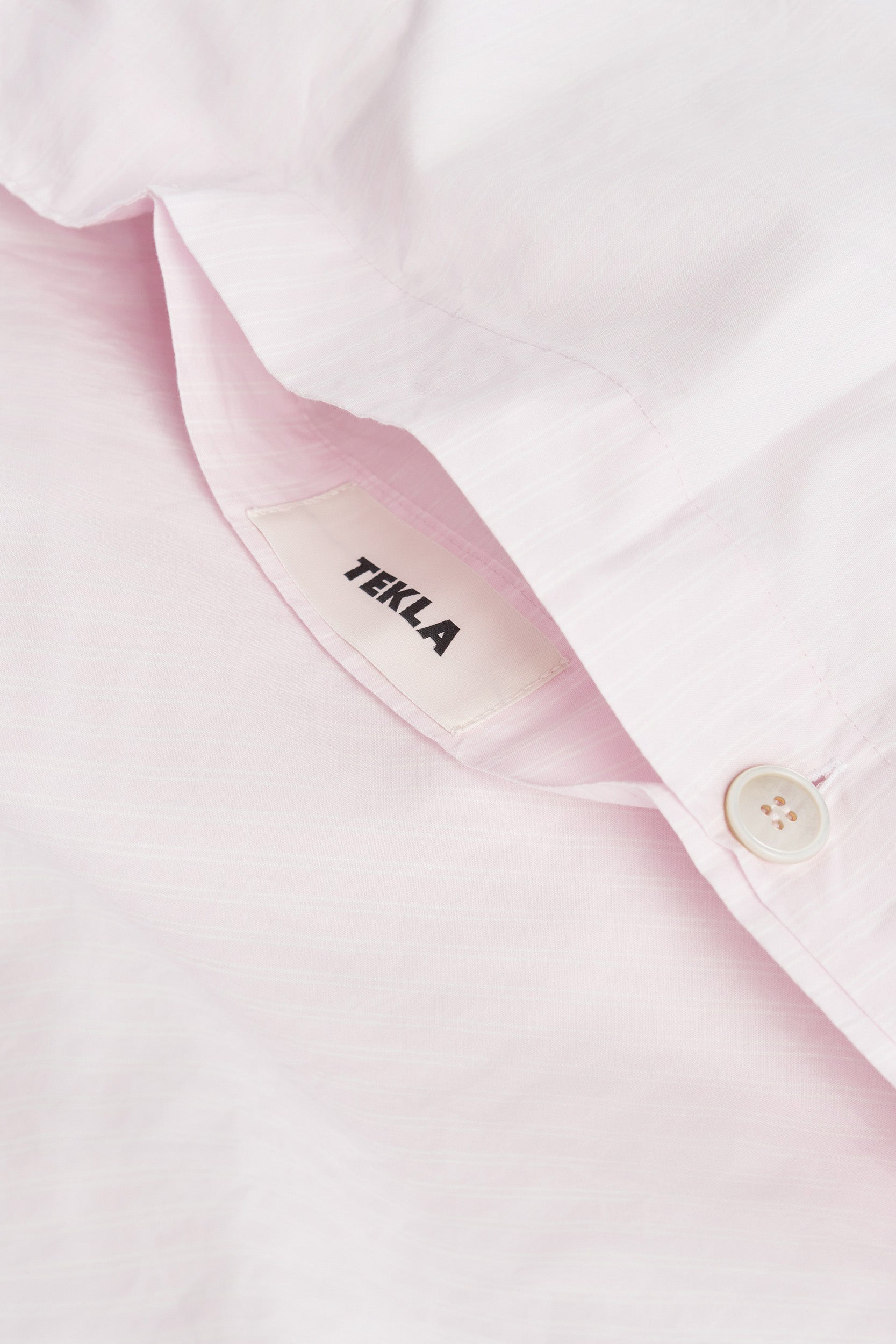 Percale King Duvet Cover Petal Pink Stripes