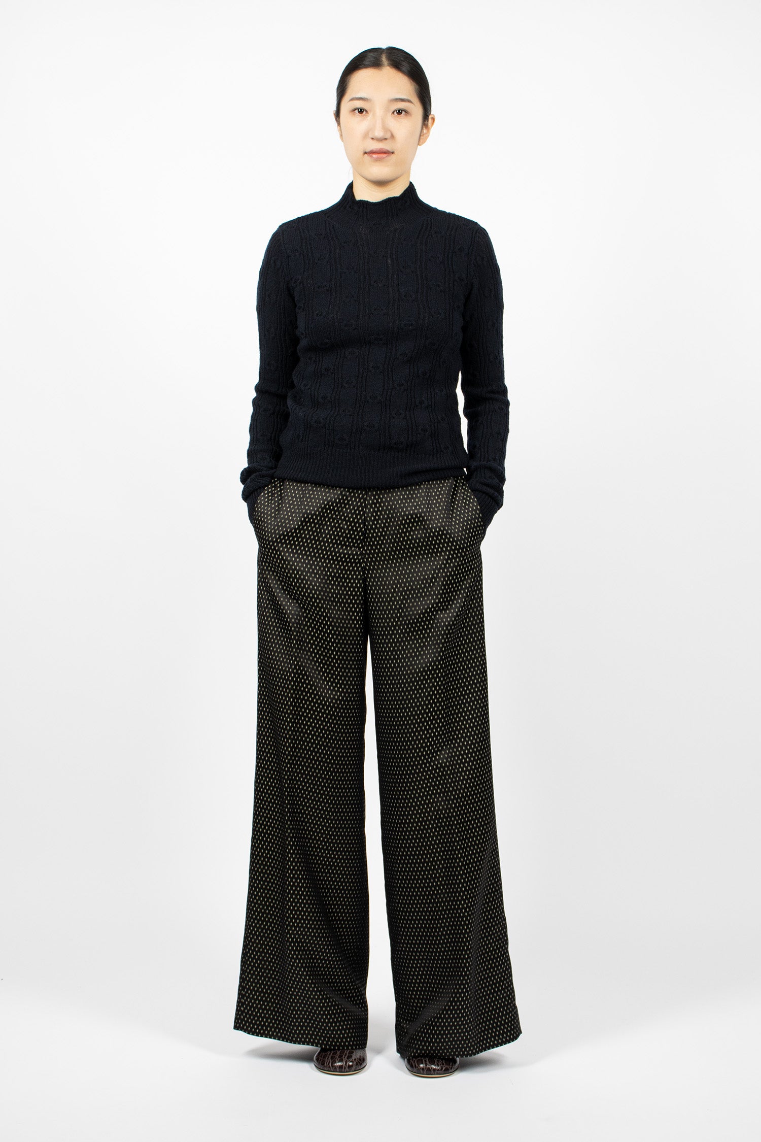 Fitted Wool Sweater Black