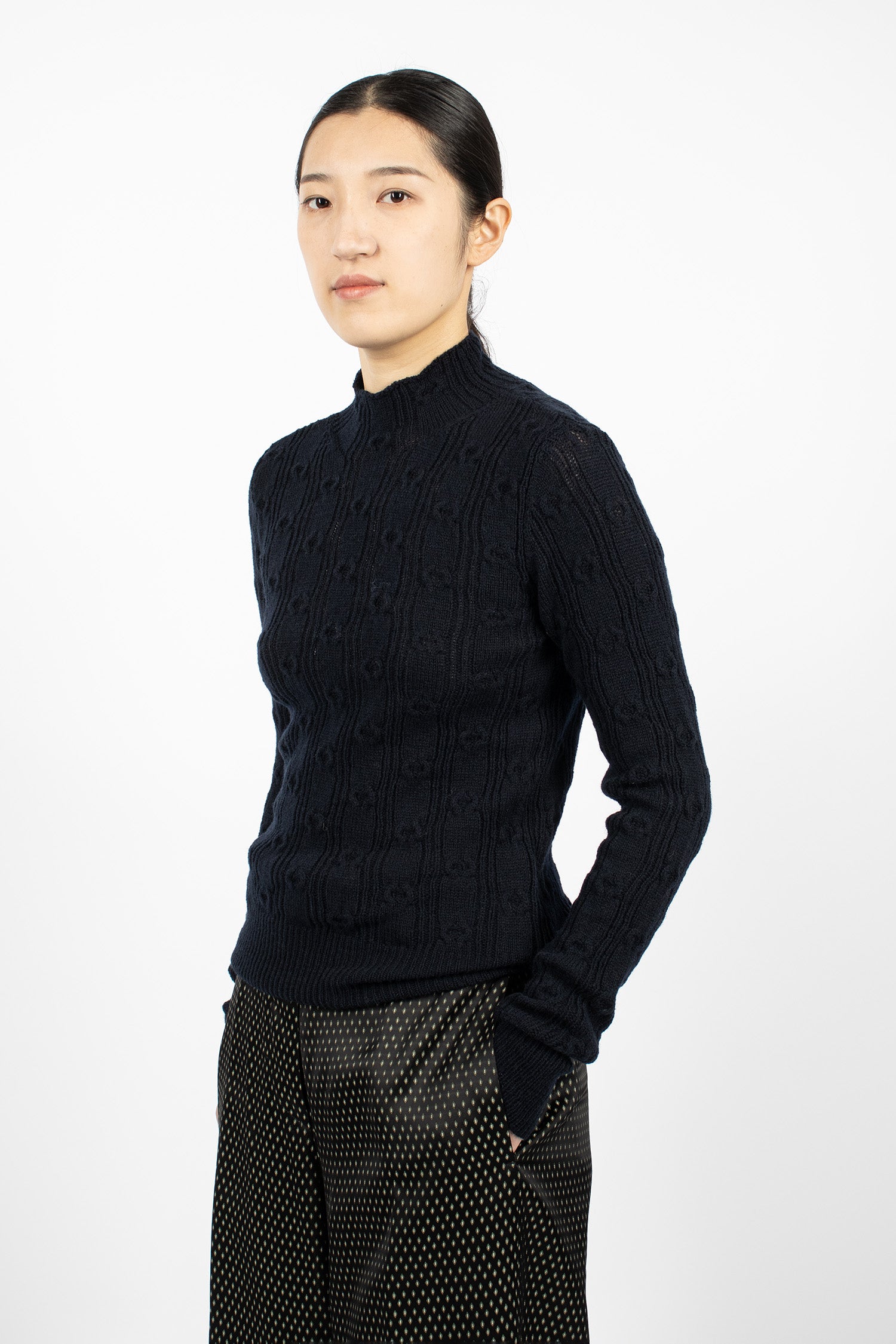 Fitted Wool Sweater Black