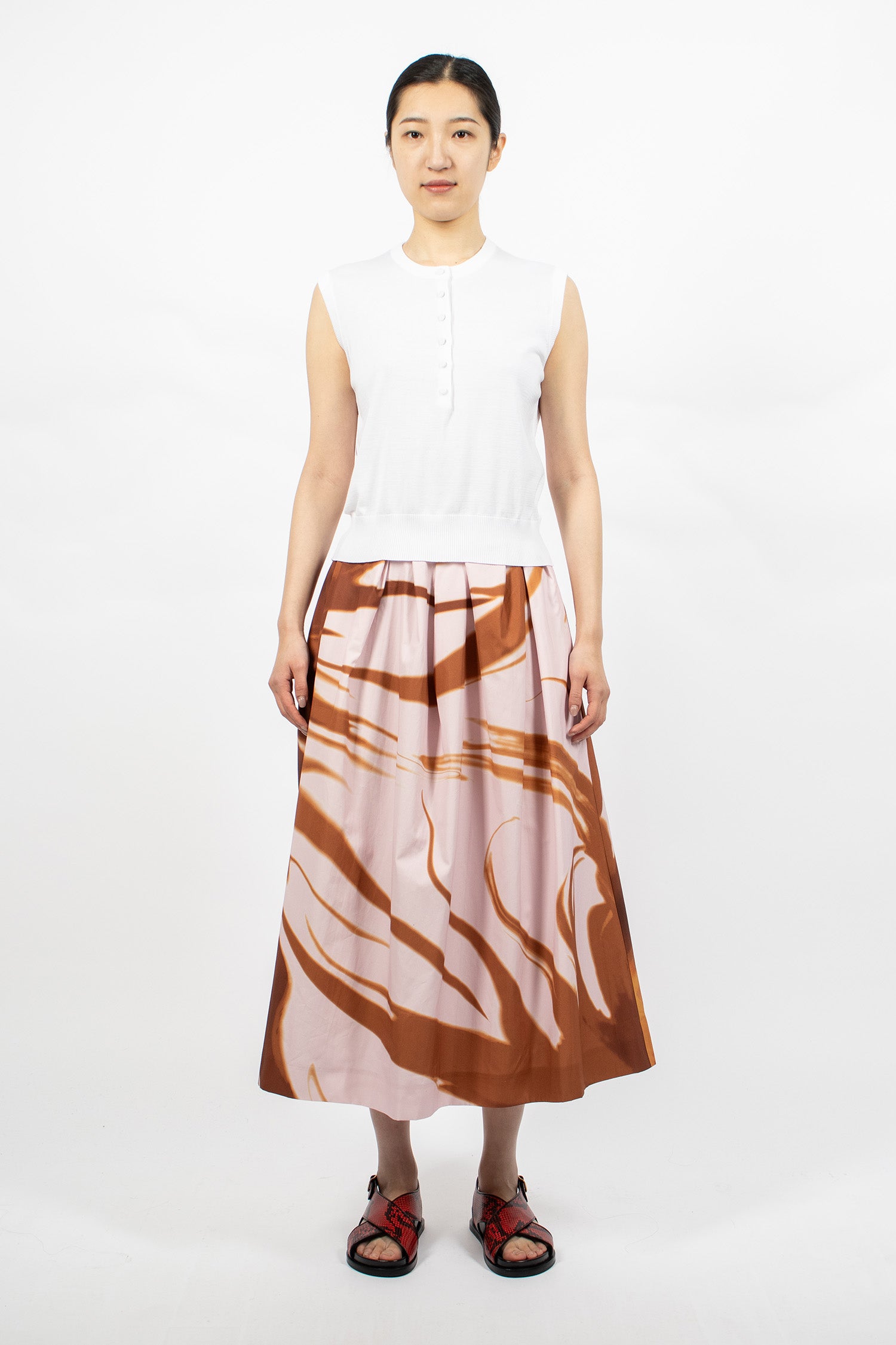 Knit Sleeveless Sweater White