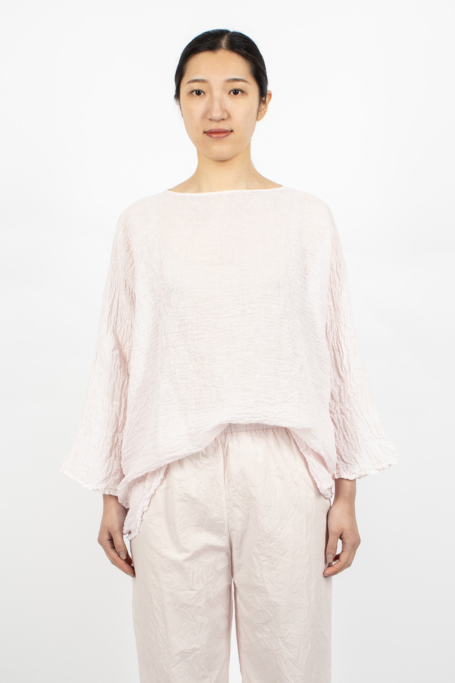 Washed Linen Shirt Peony Pink