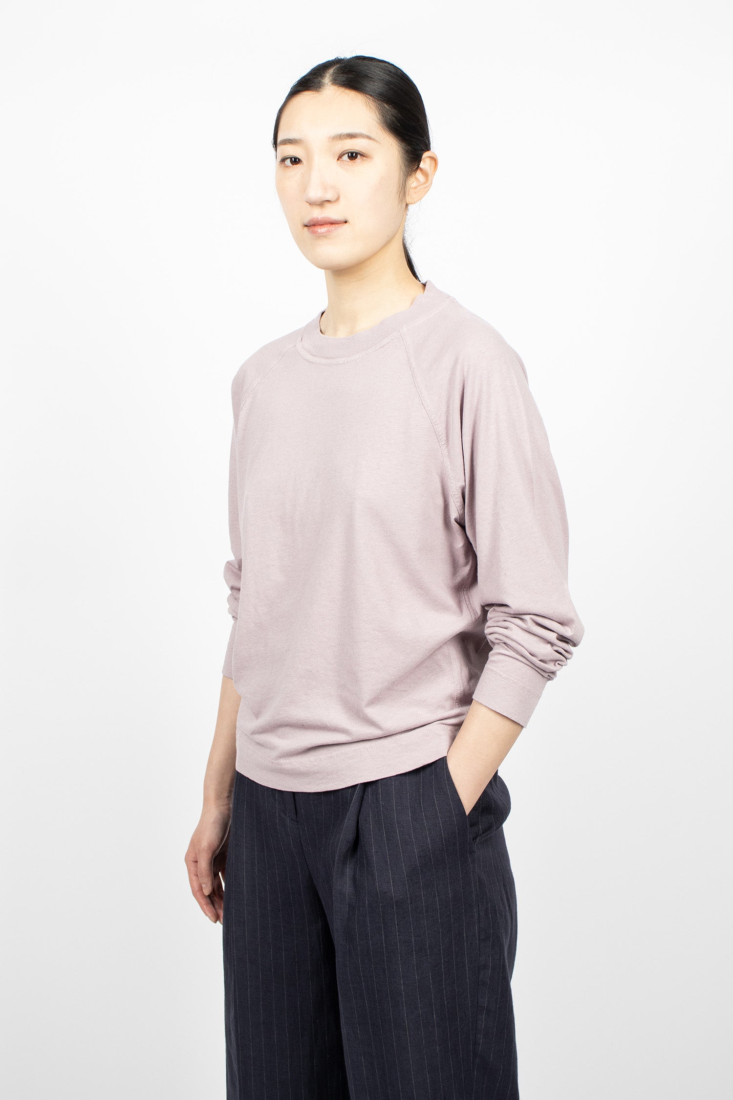 Raglan Crew Neck T-Shirt Heather