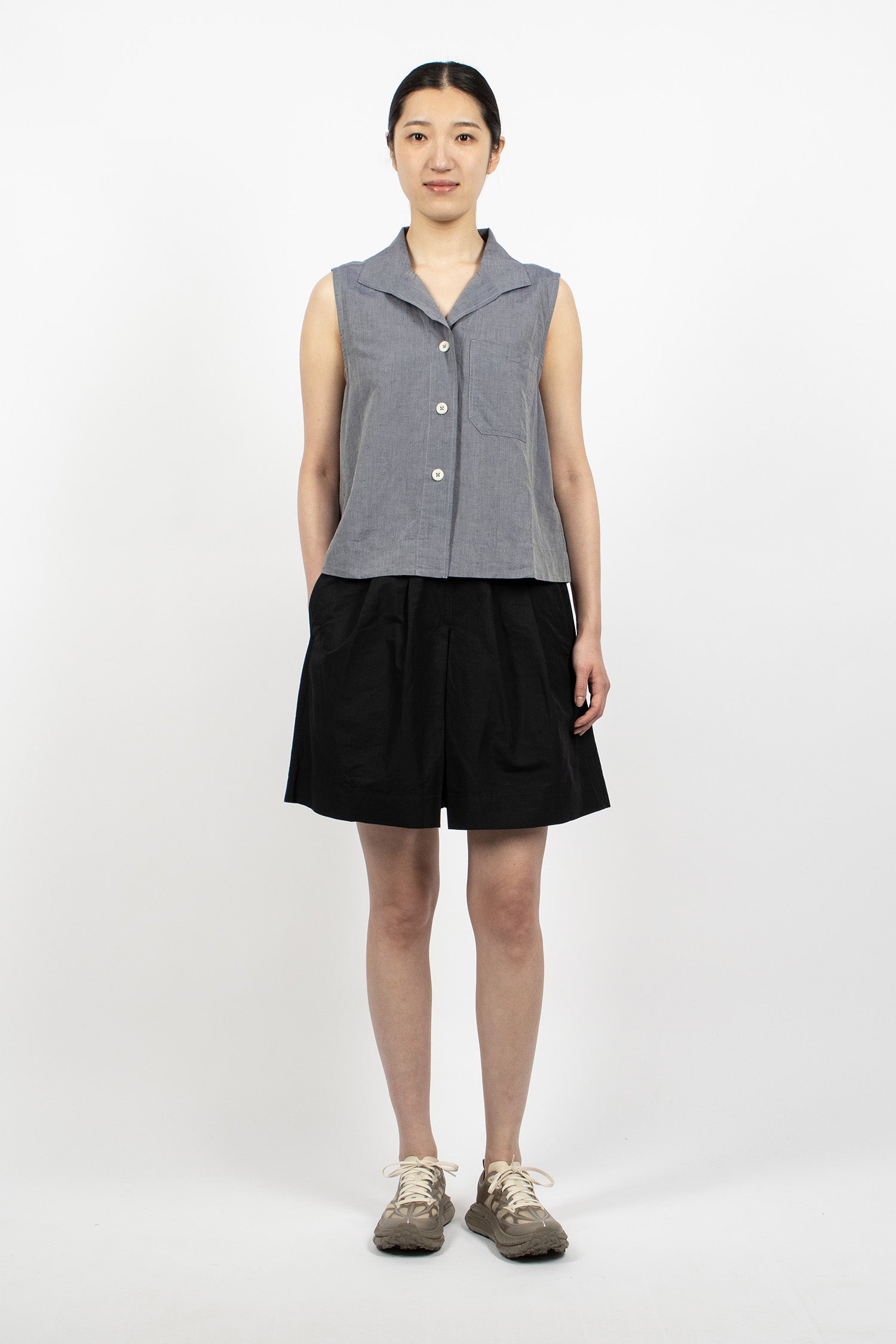 Sleeveless Sailor Shirt Storm Blue