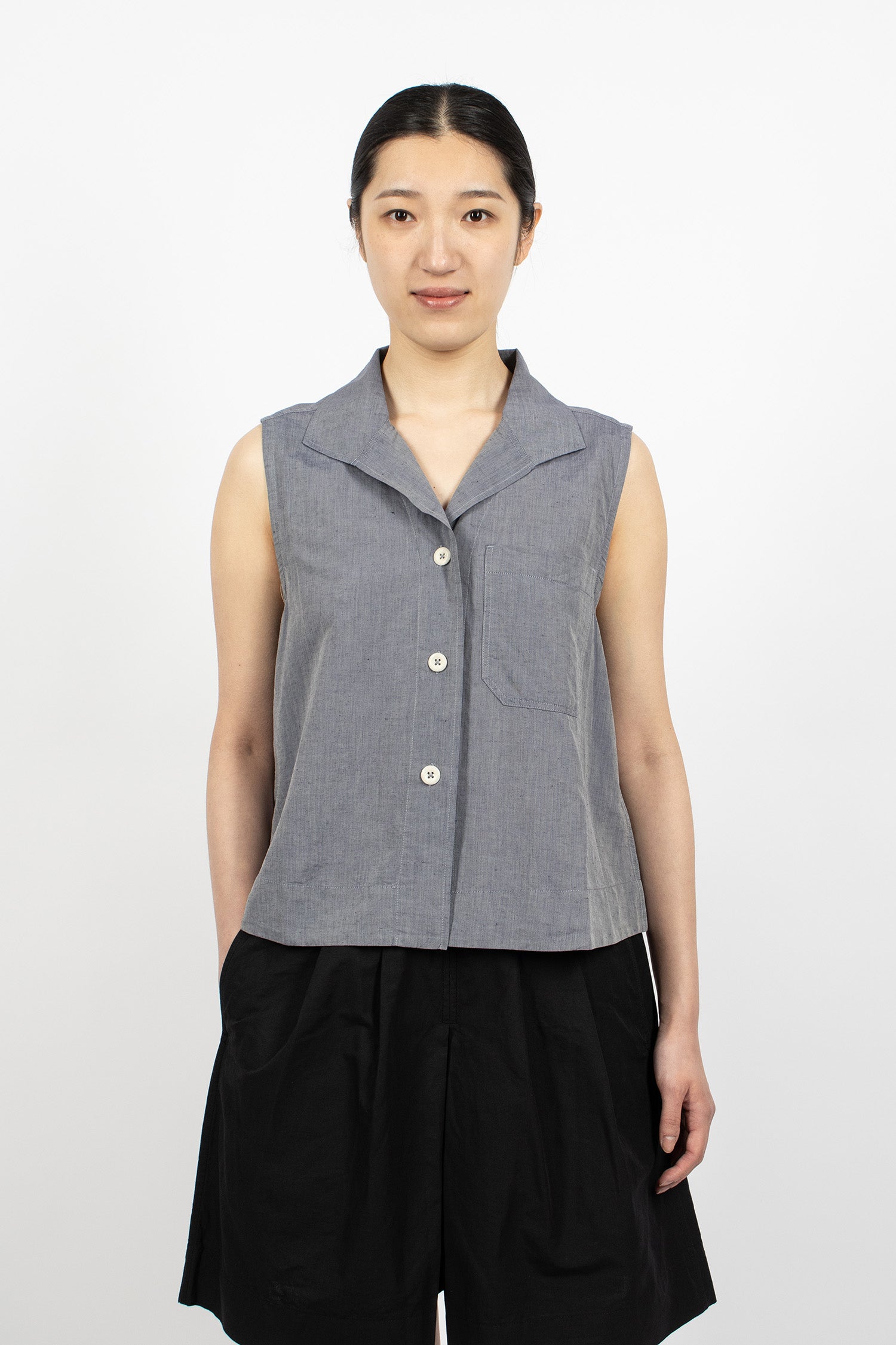 Sleeveless Sailor Shirt Storm Blue