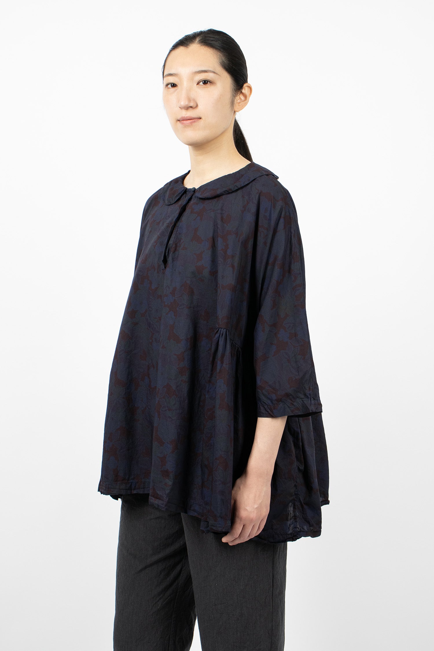 Curcuma Shirt Overdyed Small Flower 1