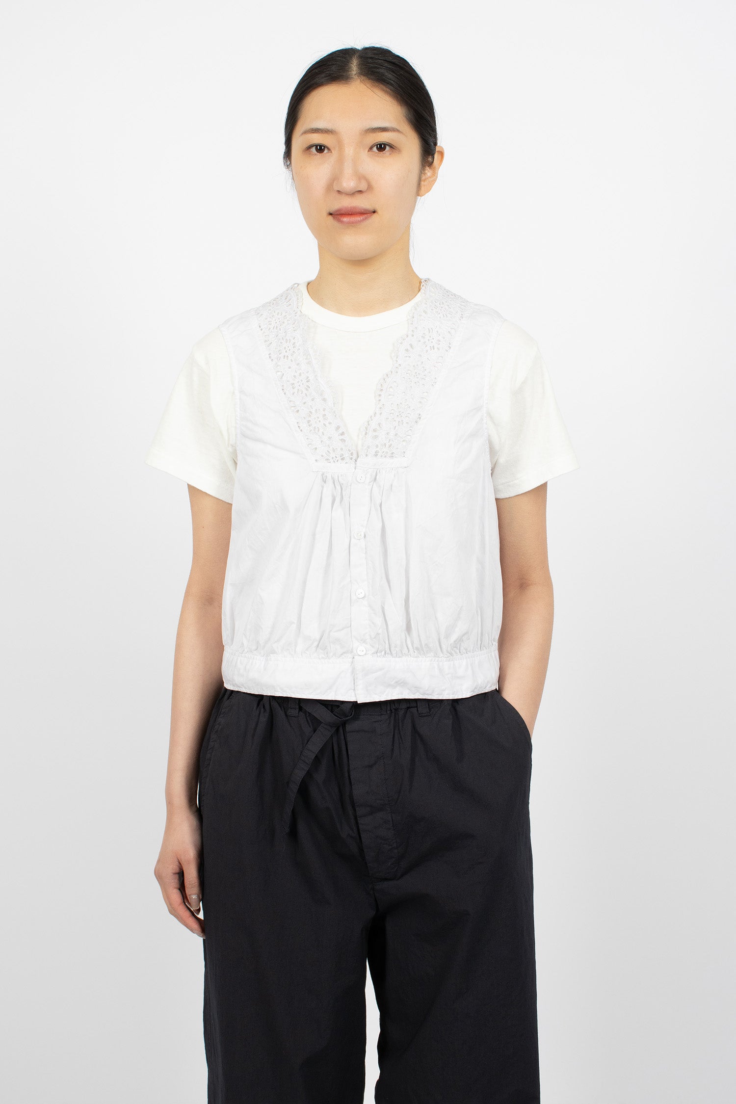 Lace Gilet Light Ink