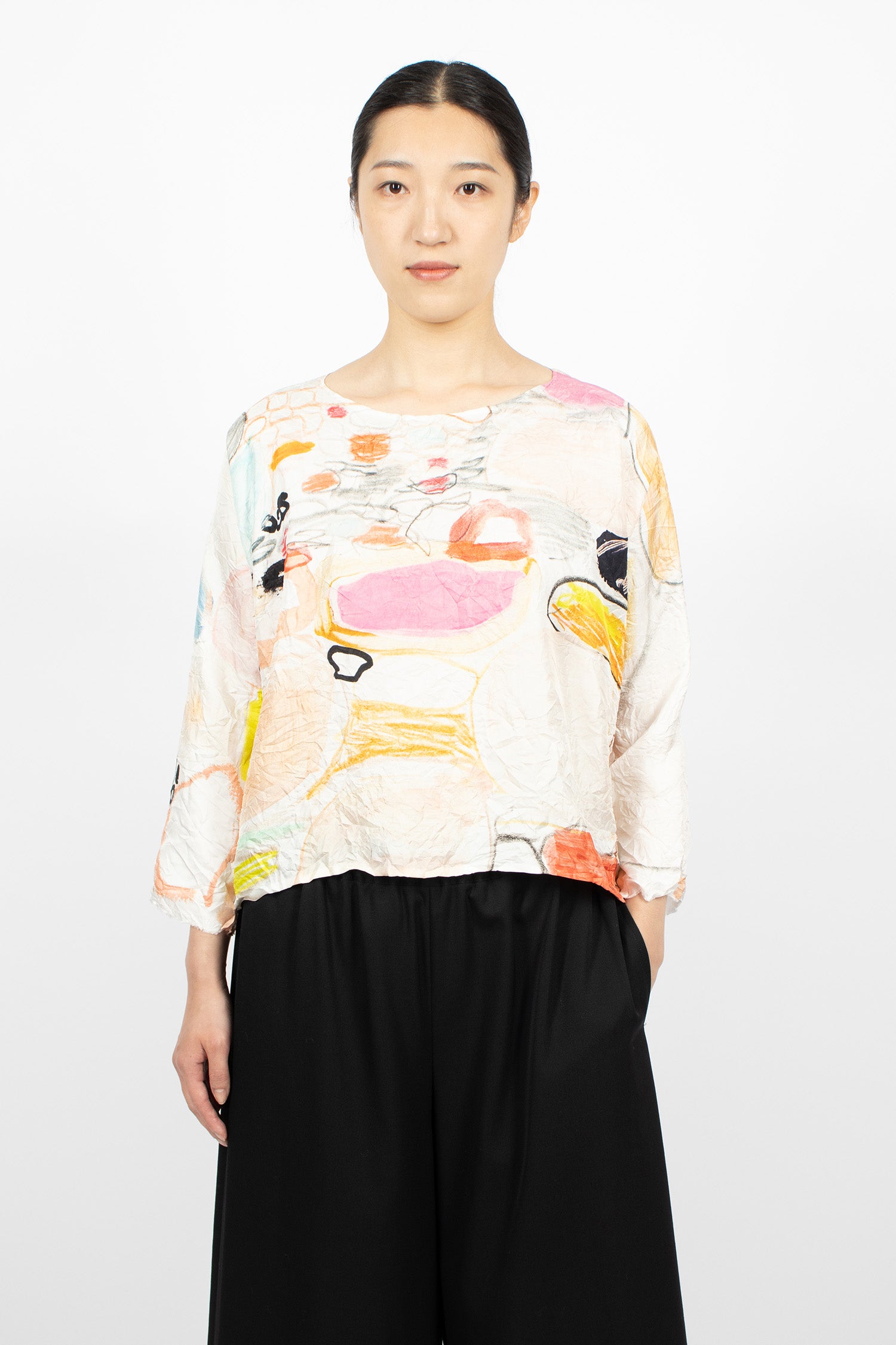 Round Neck Shirt Mercato Drawing