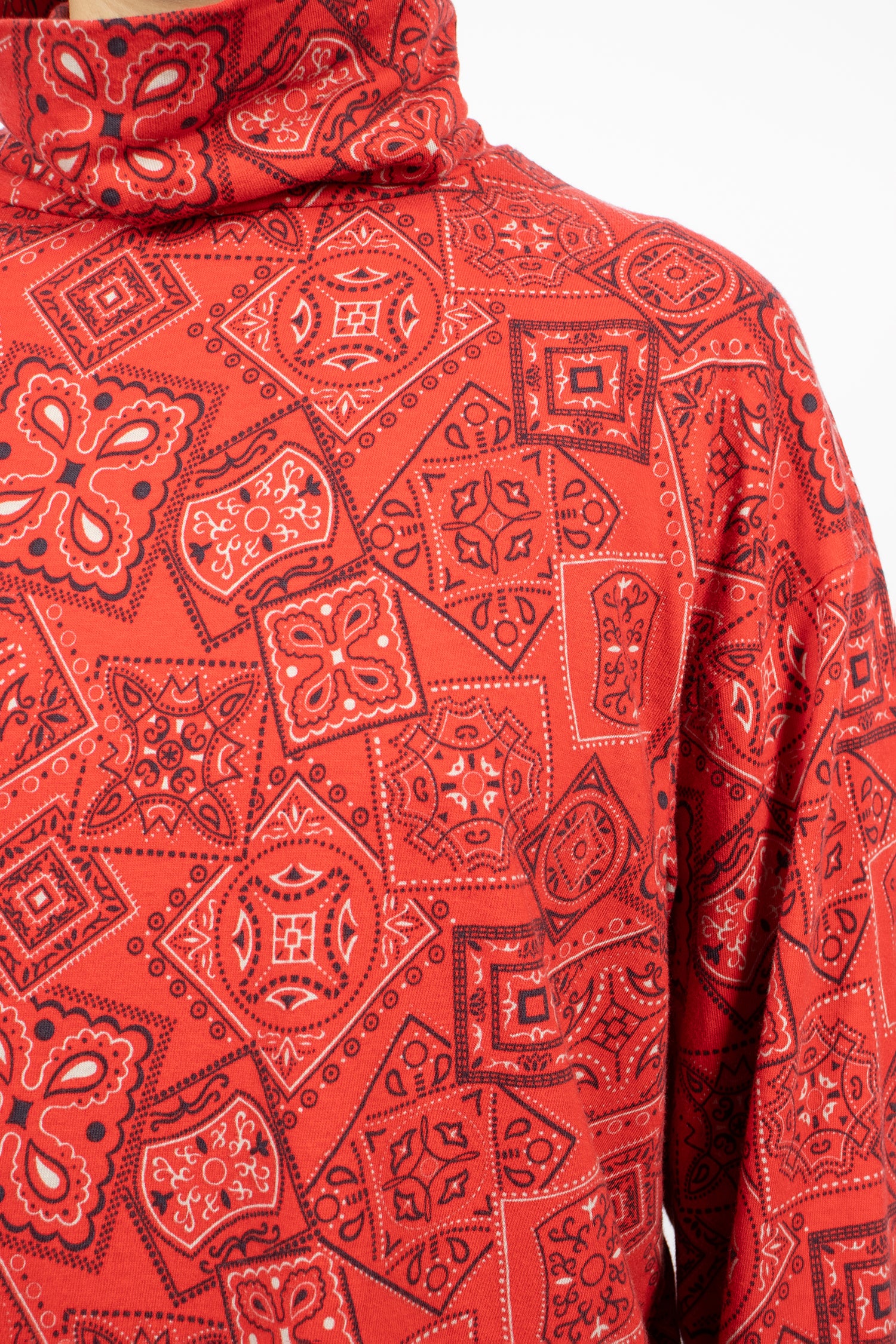 Cookie Bandana Turtleneck L/S T-Shirt Red