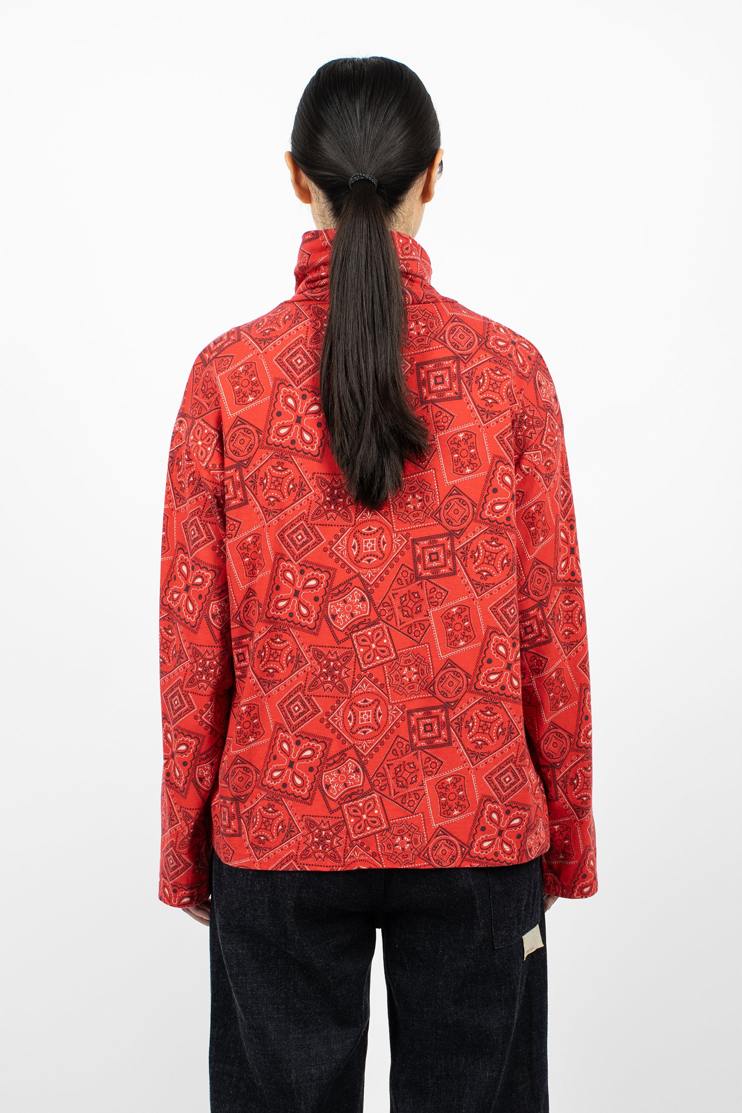 Cookie Bandana Turtleneck L/S T-Shirt Red