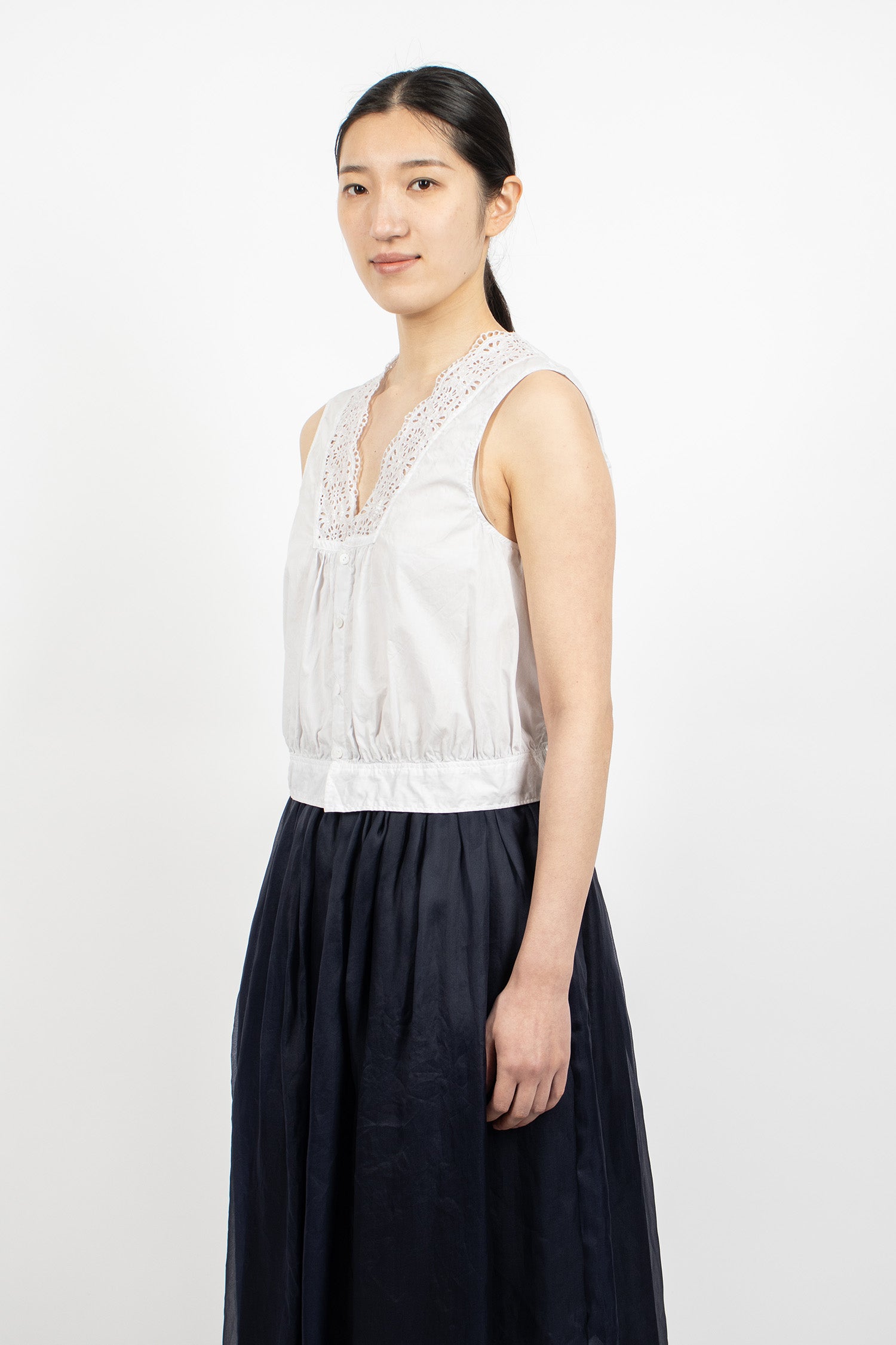 Lace Gilet Light Ink