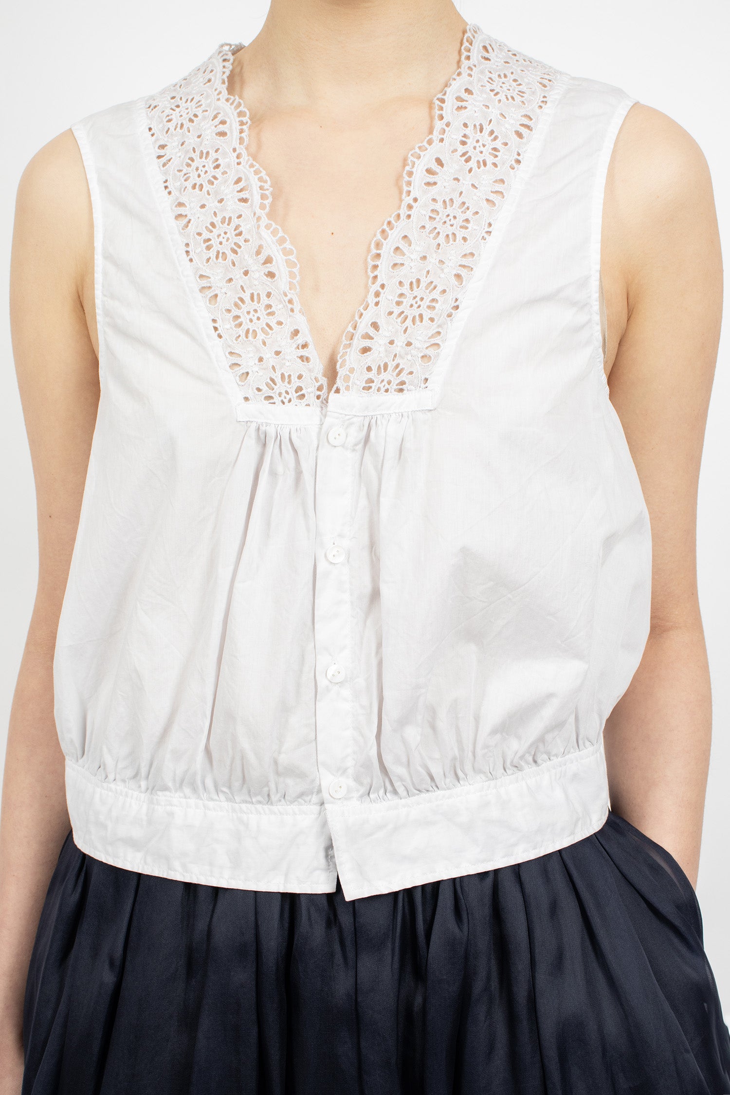 Lace Gilet Light Ink