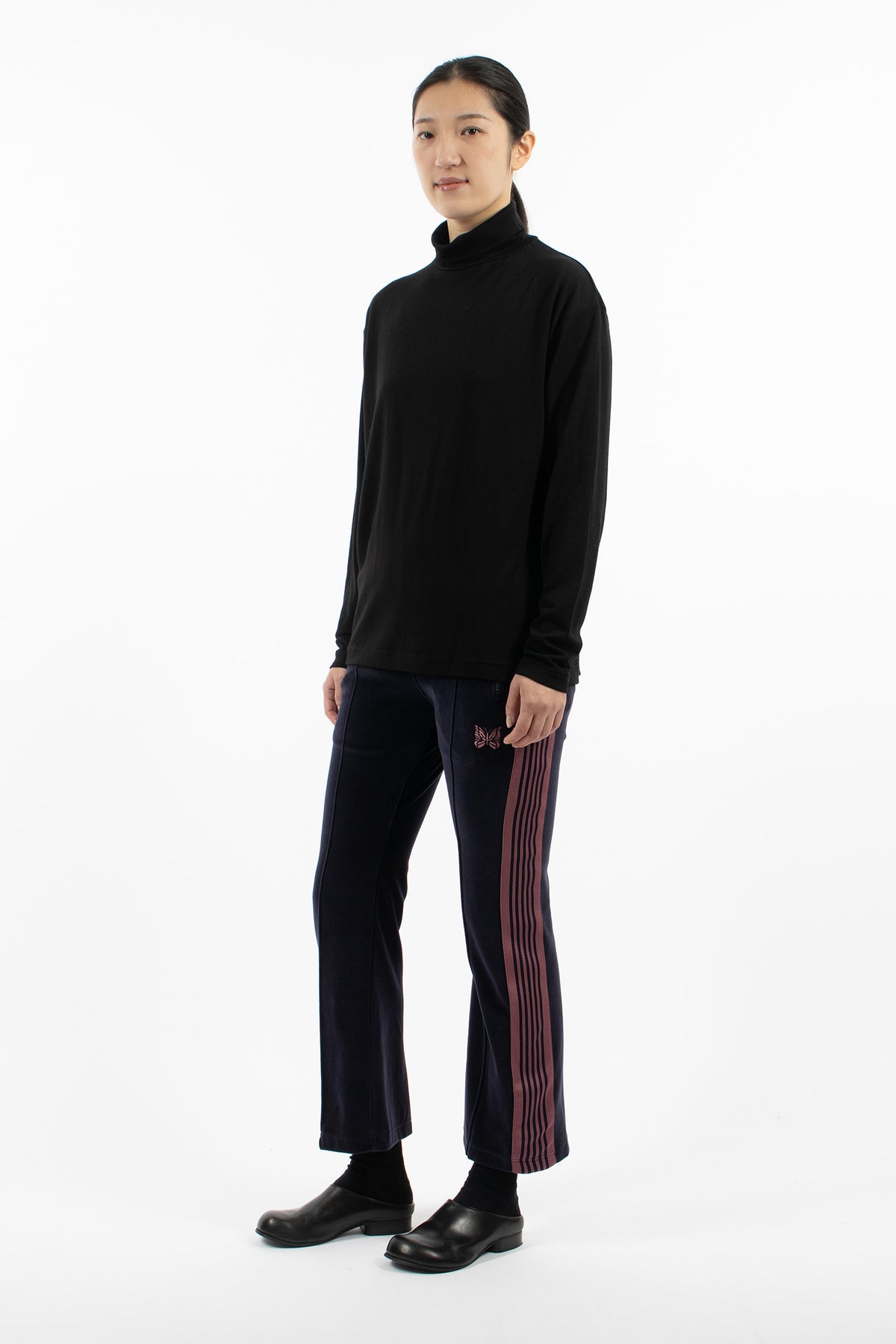 Boot-Cut Track Pant Navy/Pink