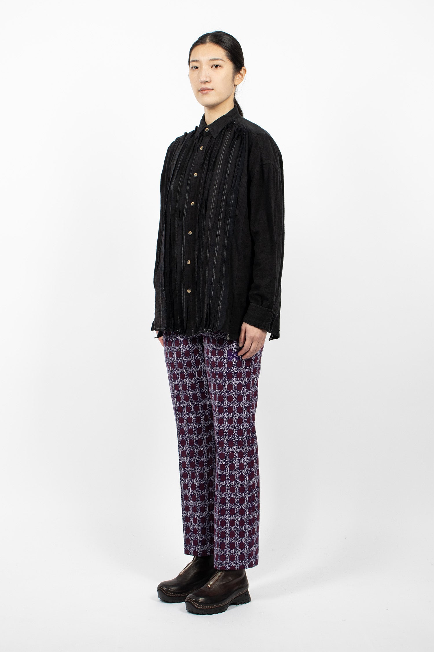 Narrow Track Pant Flower Jacquard