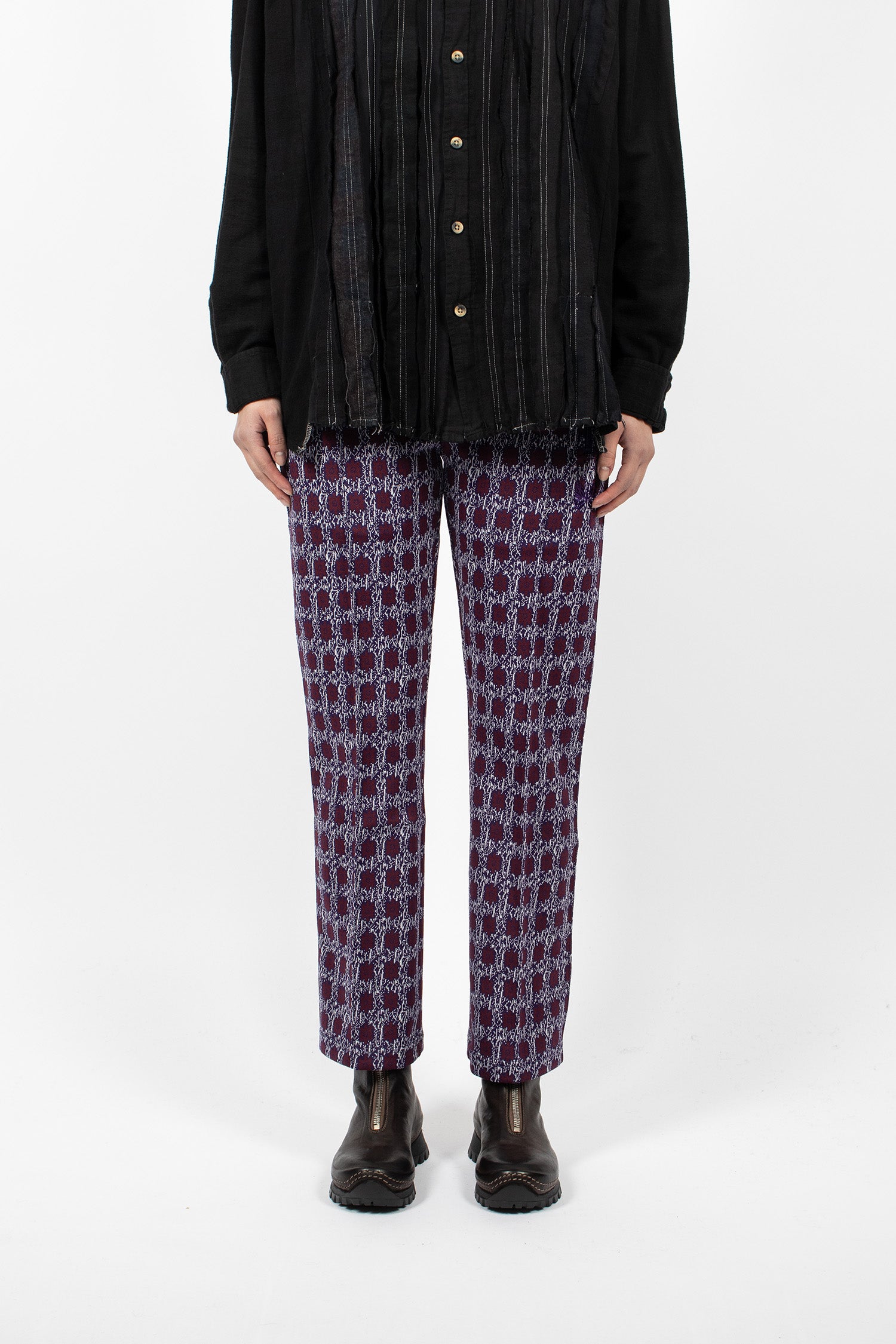 Narrow Track Pant Flower Jacquard