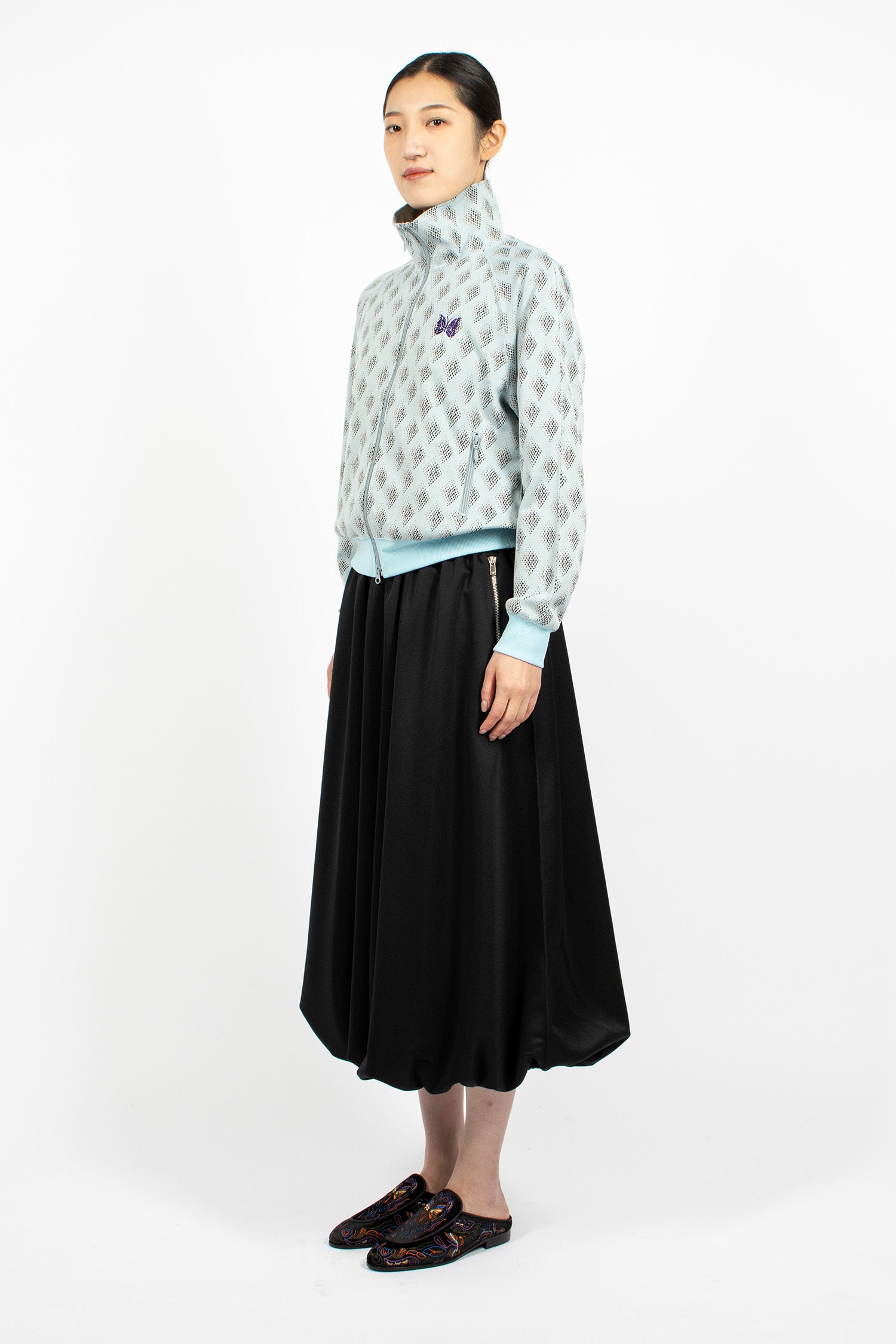 Balloon Track Skirt Black