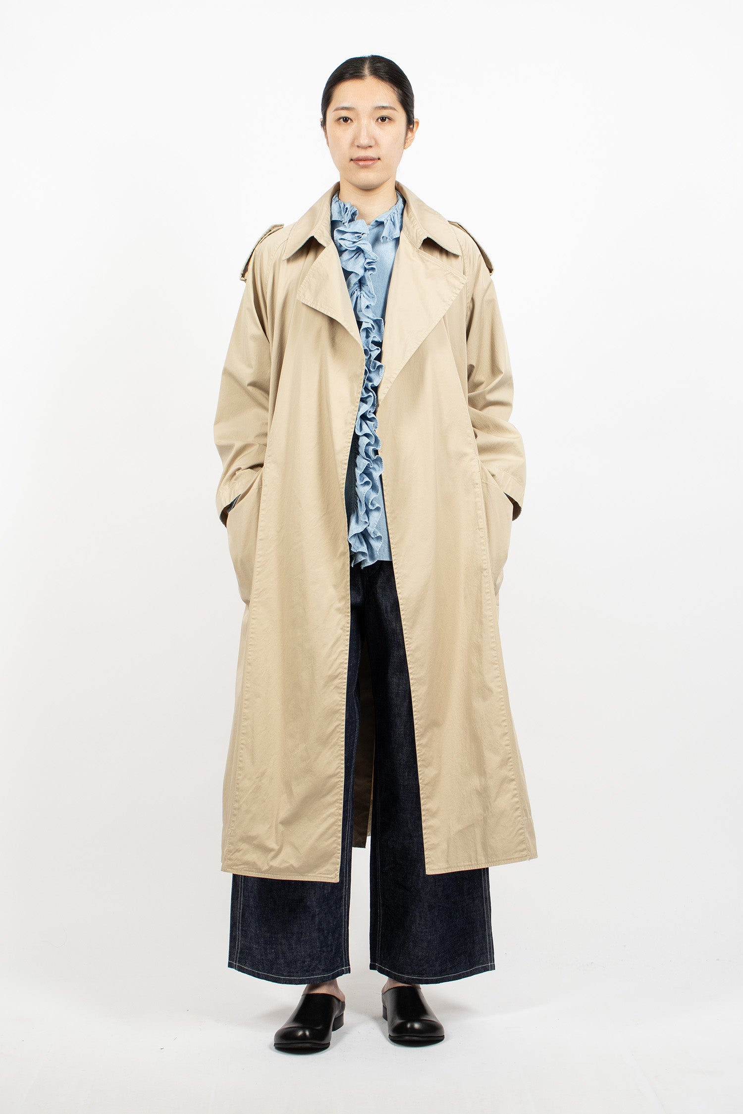 Trench Robe Maxi Coat Sand