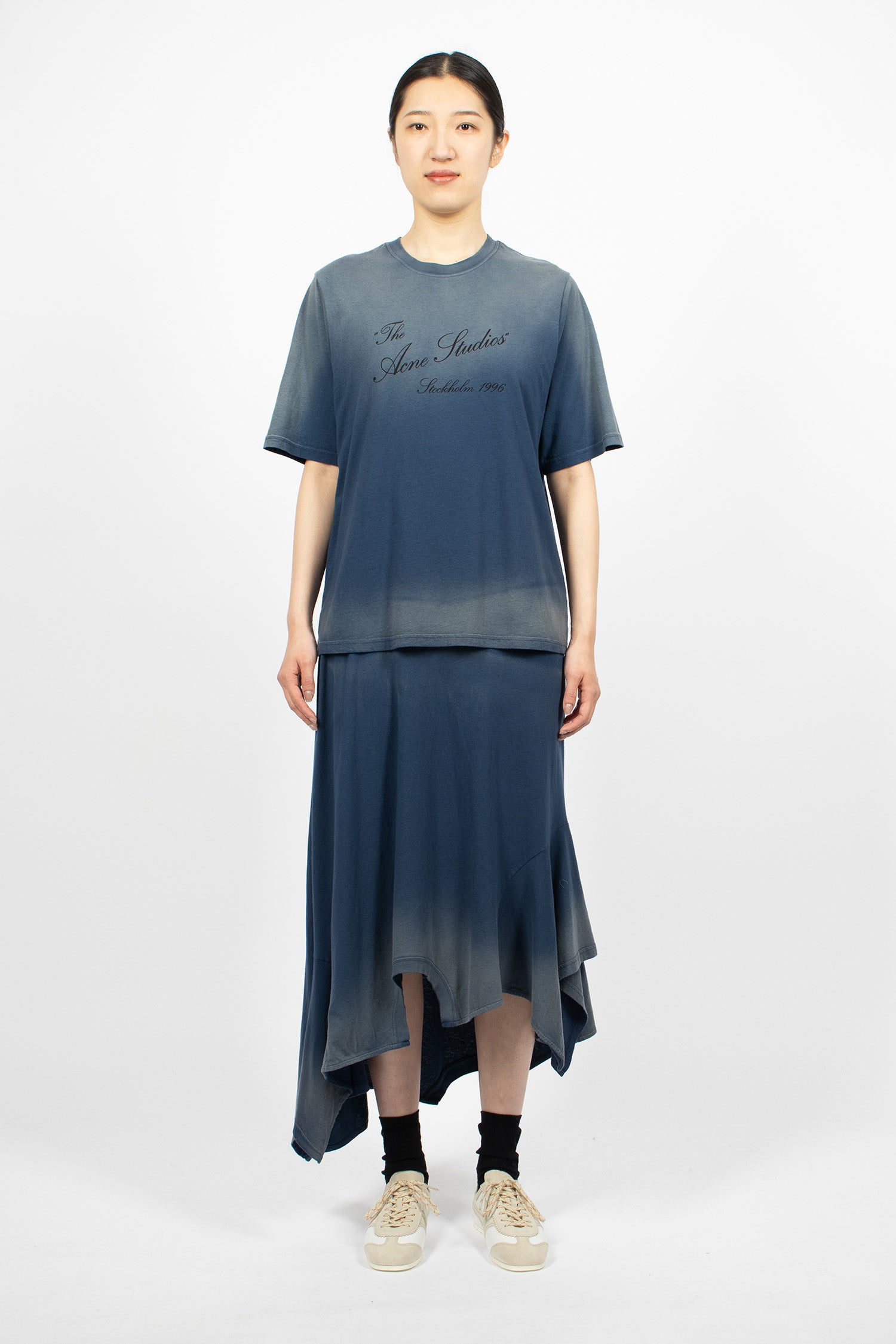 Emiro Midi Dress Navy Blue