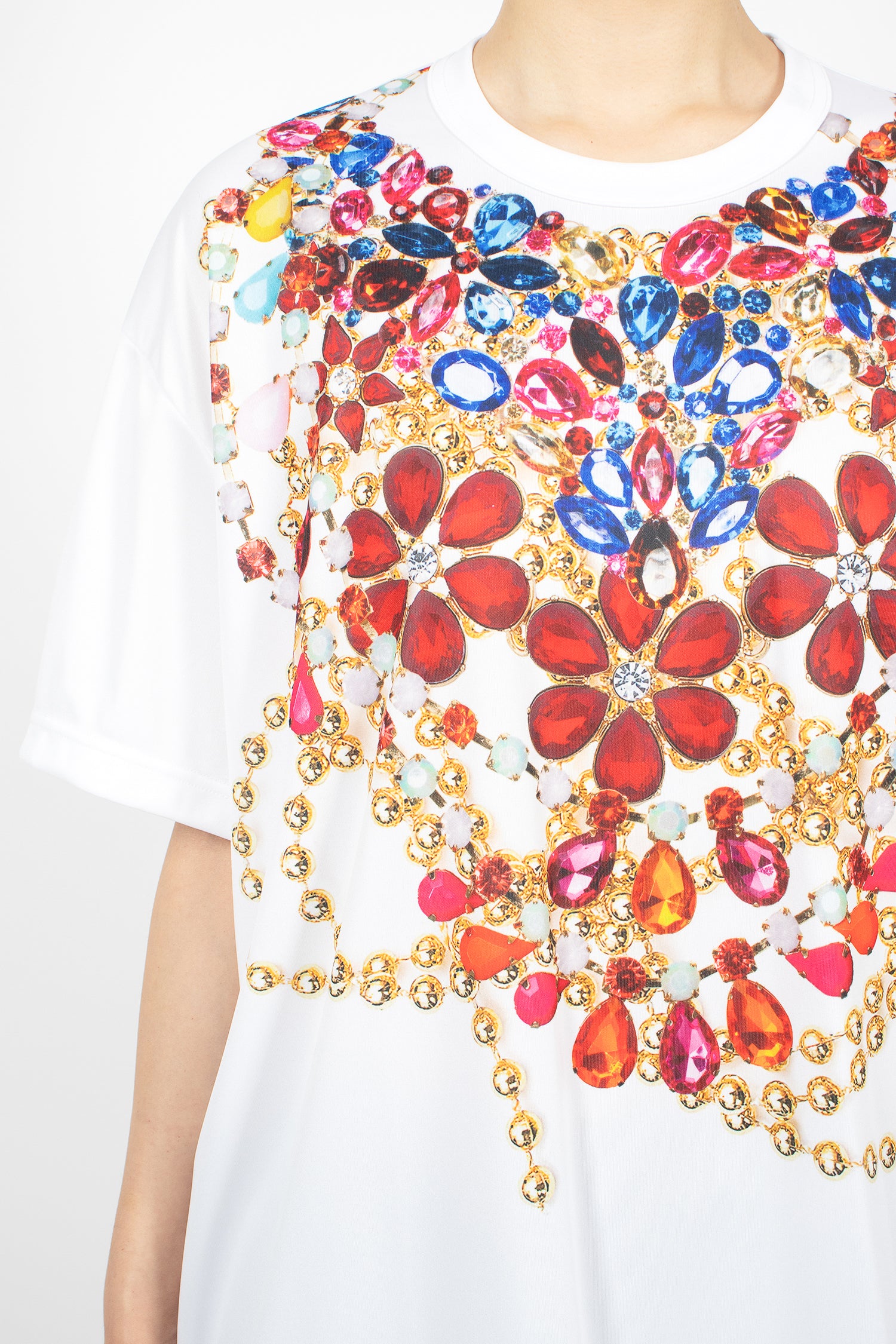 Printed S/S T-Shirt White/D Pattern