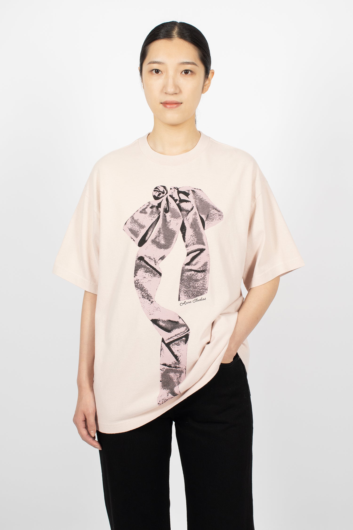Printed Loose T-Shirt Violet Pink