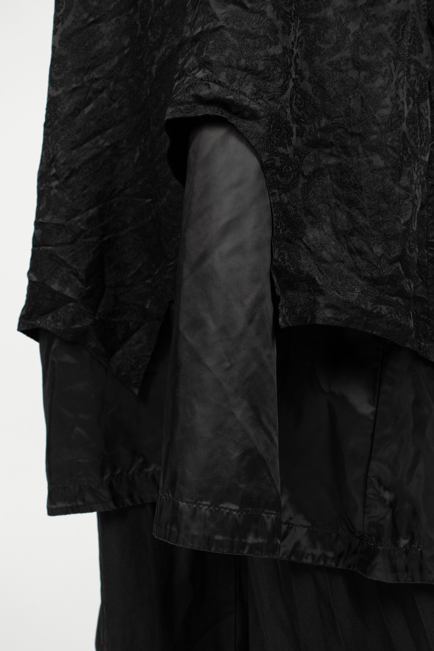 J-Skirt Layered Pinafore Dress Black