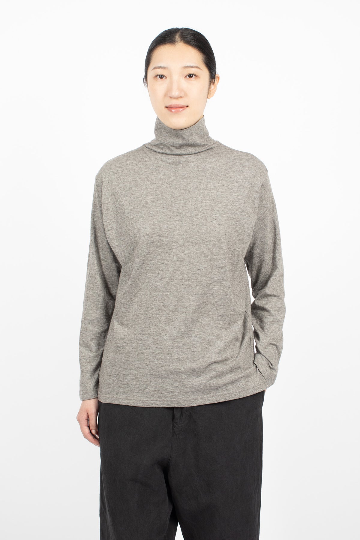 High Neck Pullover Grey