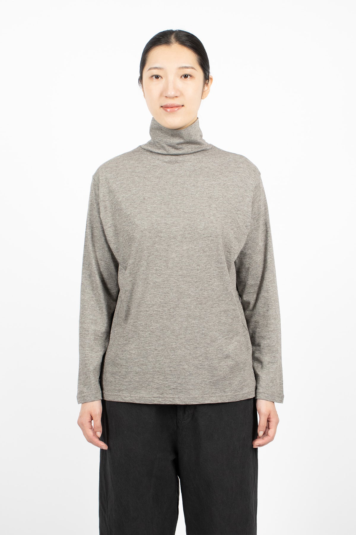 High Neck Pullover Grey